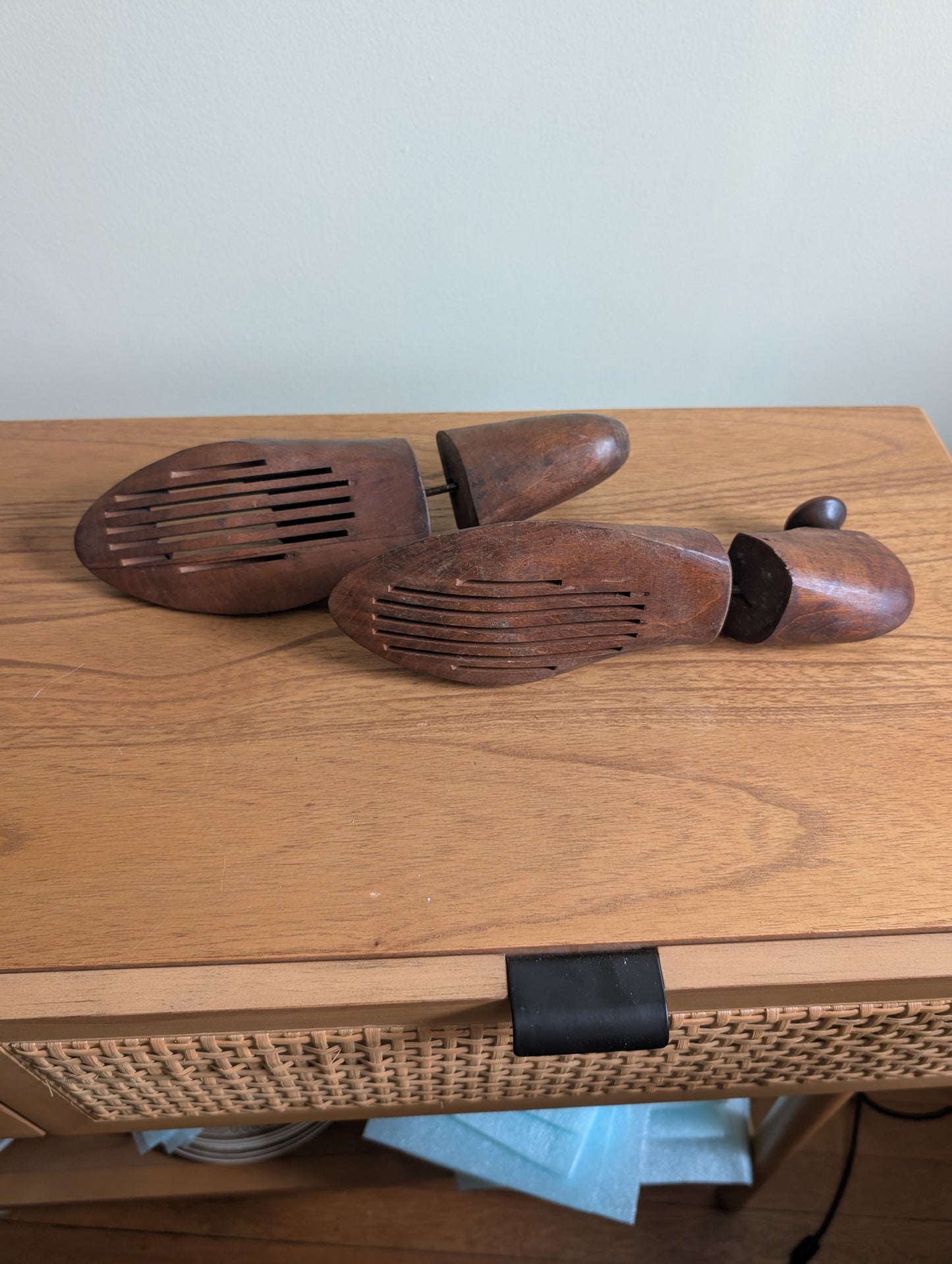Pair of Vintage Vented Shoe Trees Size 3 9 Solid Wood Shoe Stretcher