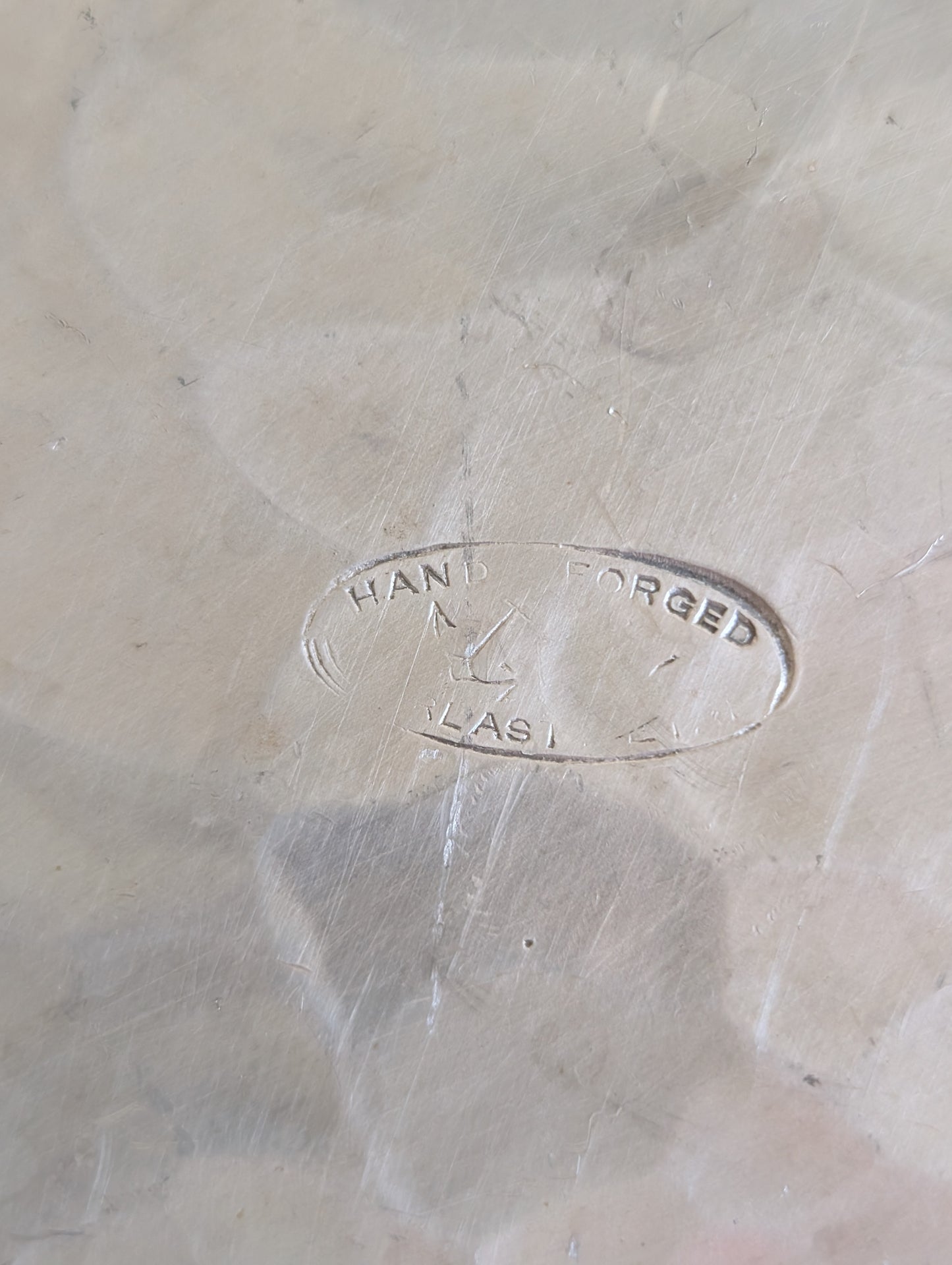 Large Hammered Aluminum Bowl