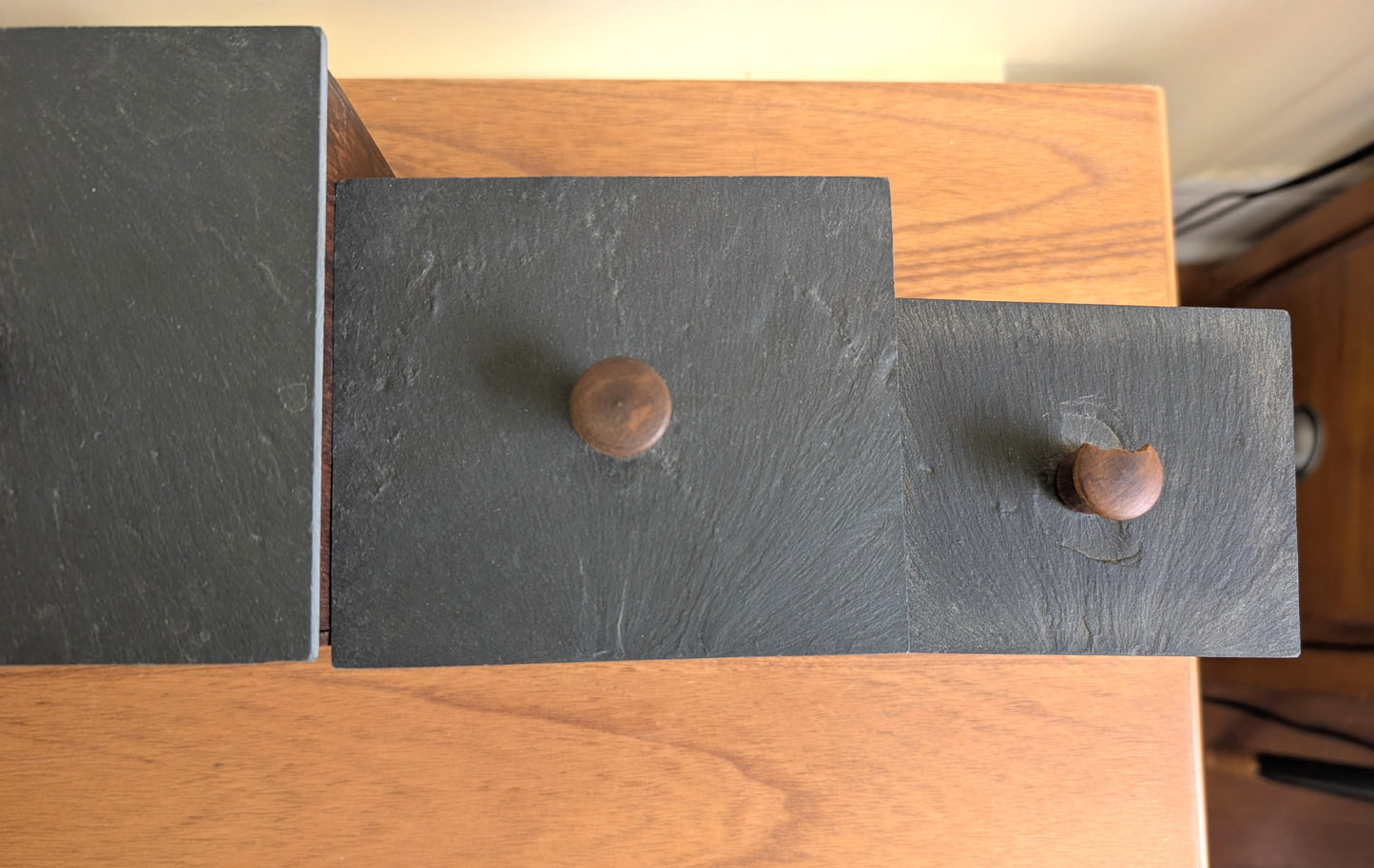 Baricroft Kitchen Canisters Solid Wood and Slate