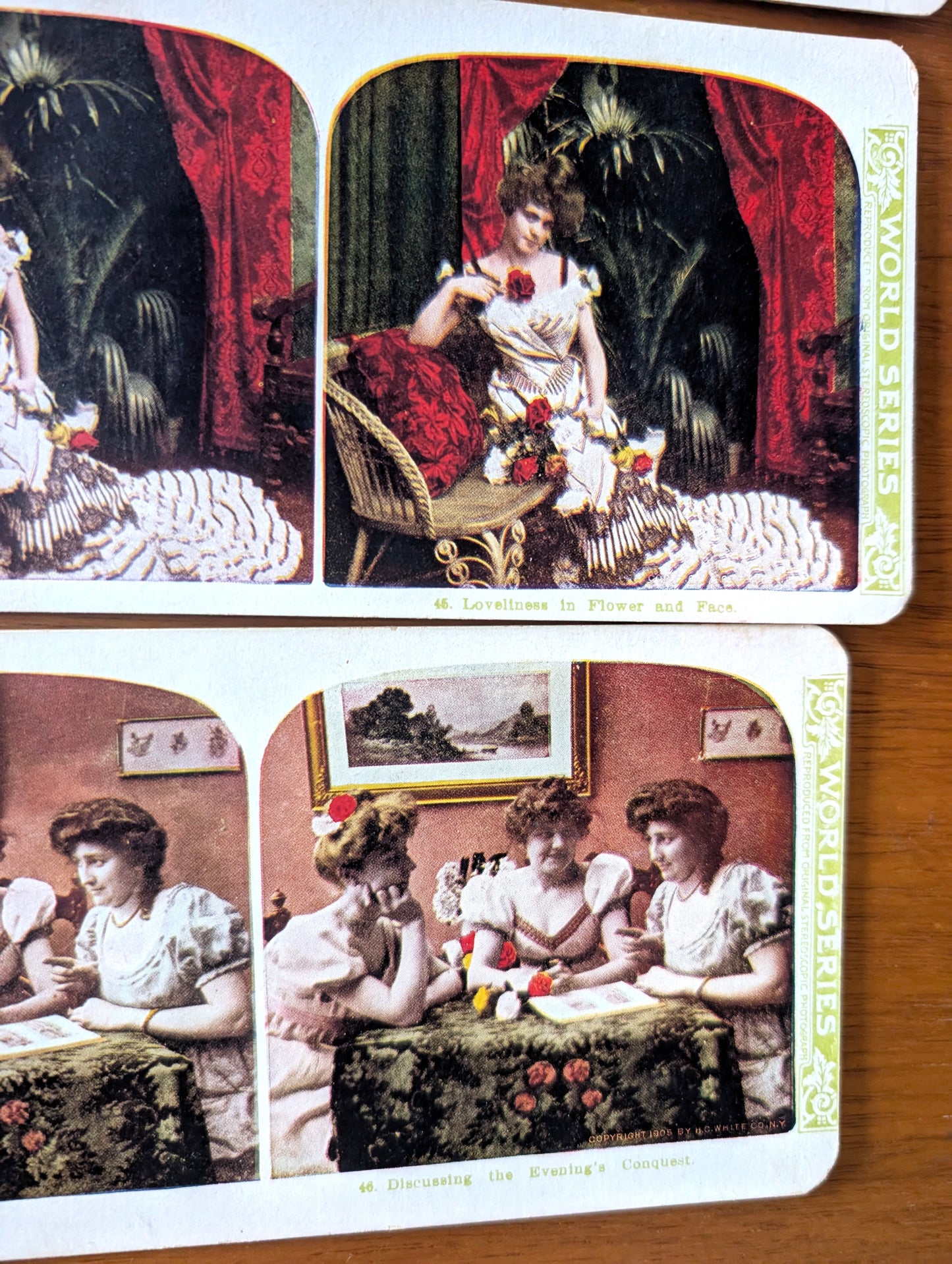 Lot of 44 WORLD SERIES Stereoscope Cards 1905 Stereoscopic 1-15 and 20-48