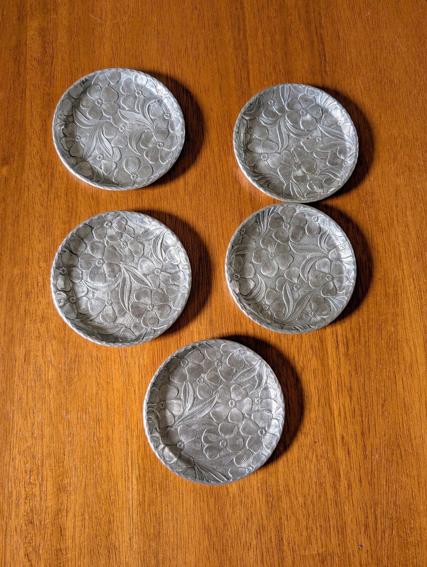 5 Aluminum Dogwood Coasters