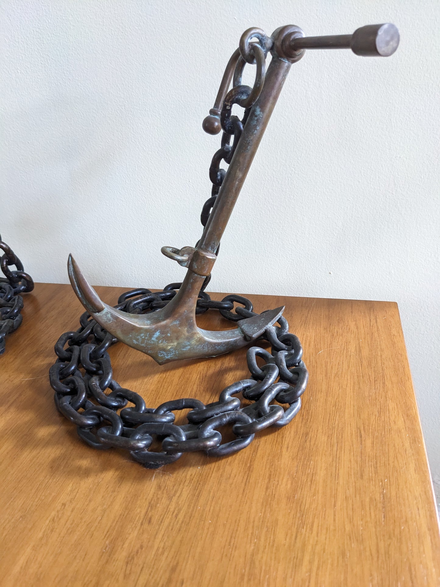 Brass Anchor Bookends