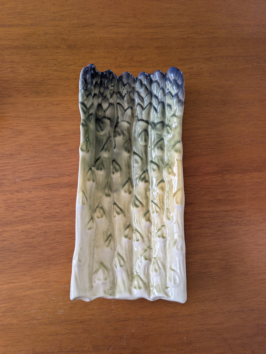 MCM Vintage Ceramic Asparagus Serving Dish Cardinal California Pottery USA