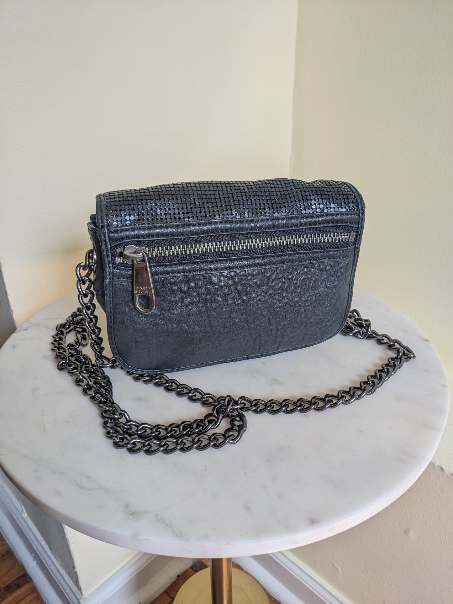 Black Badgley Mischka Leather Cross Body Purse