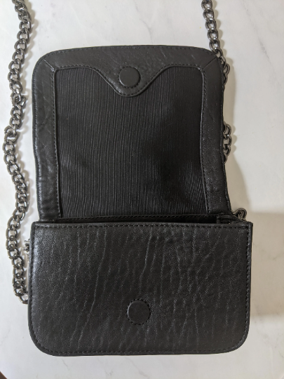 Black Badgley Mischka Leather Cross Body Purse