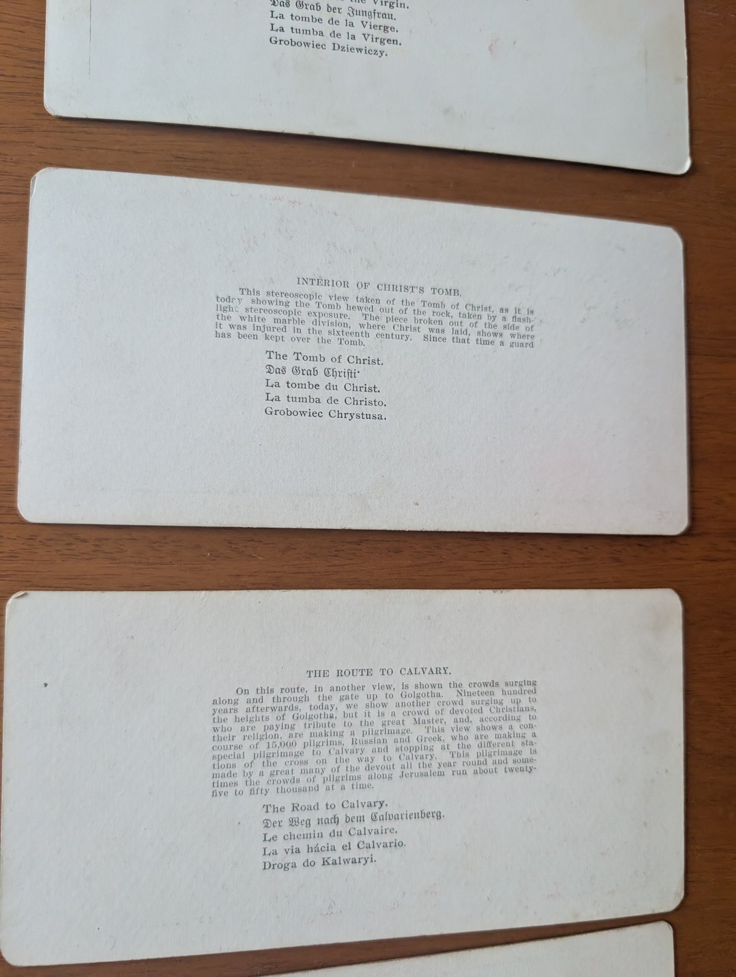 25 Vintage Bible Themed Stereoscopic Cards