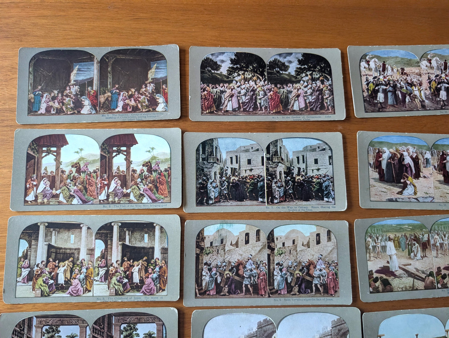 25 Vintage Bible Themed Stereoscopic Cards