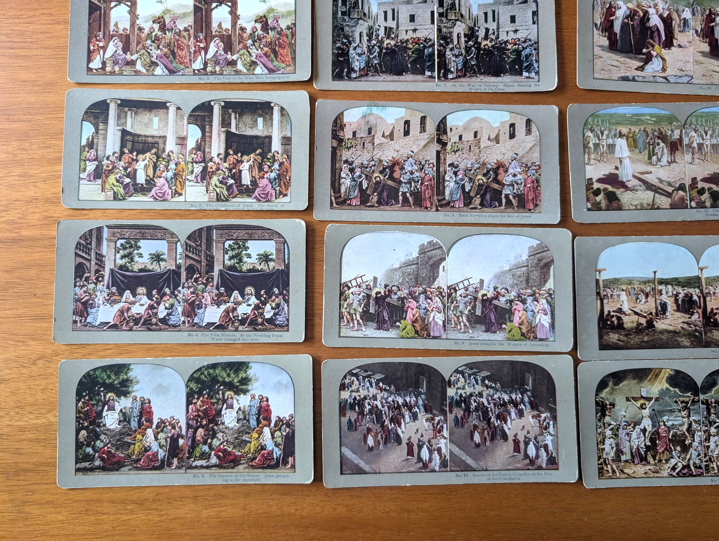 25 Vintage Bible Themed Stereoscopic Cards