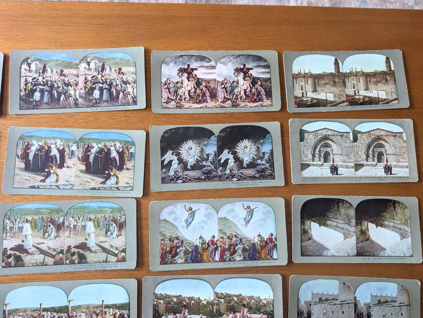 25 Vintage Bible Themed Stereoscopic Cards