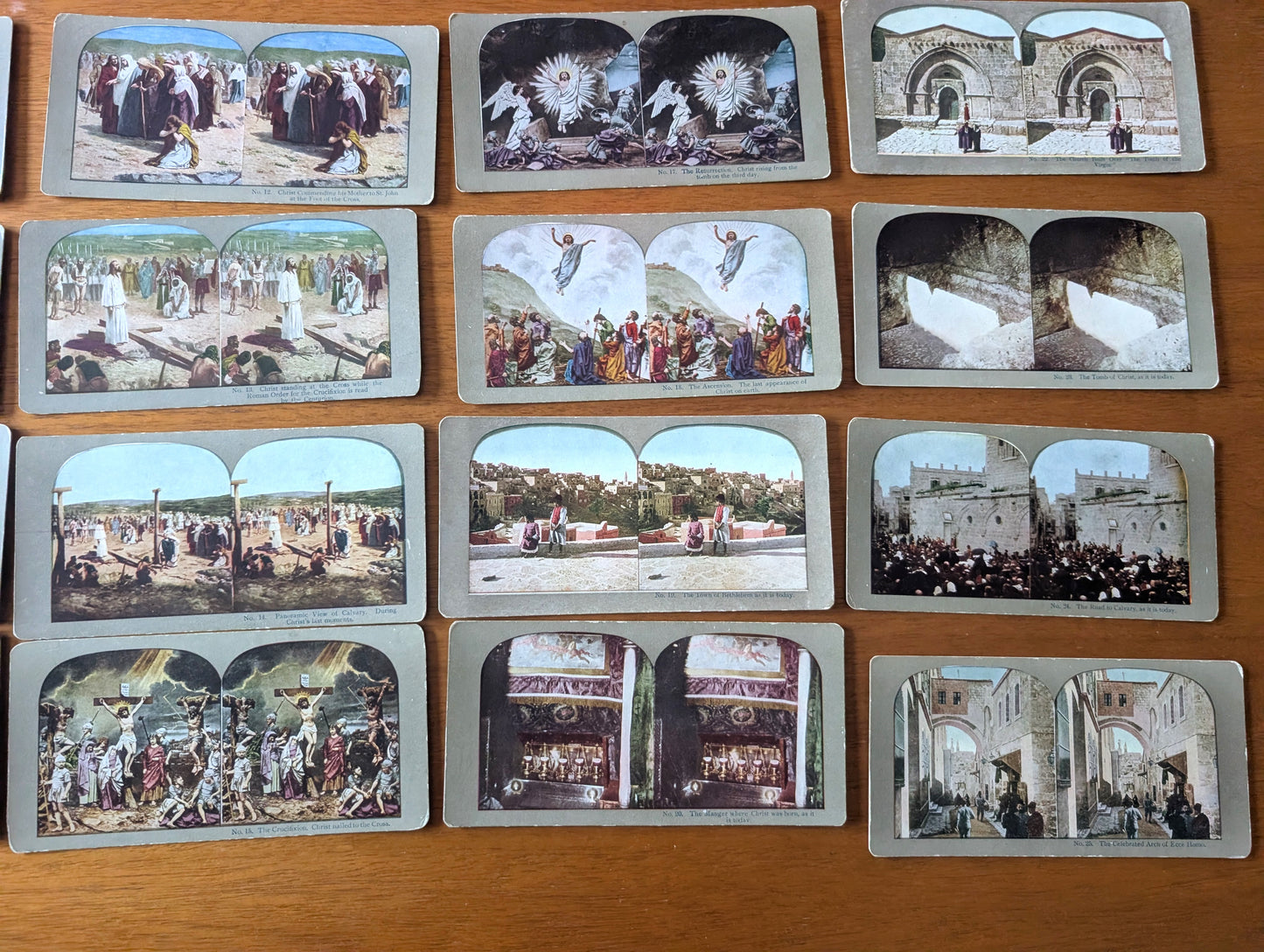 25 Vintage Bible Themed Stereoscopic Cards