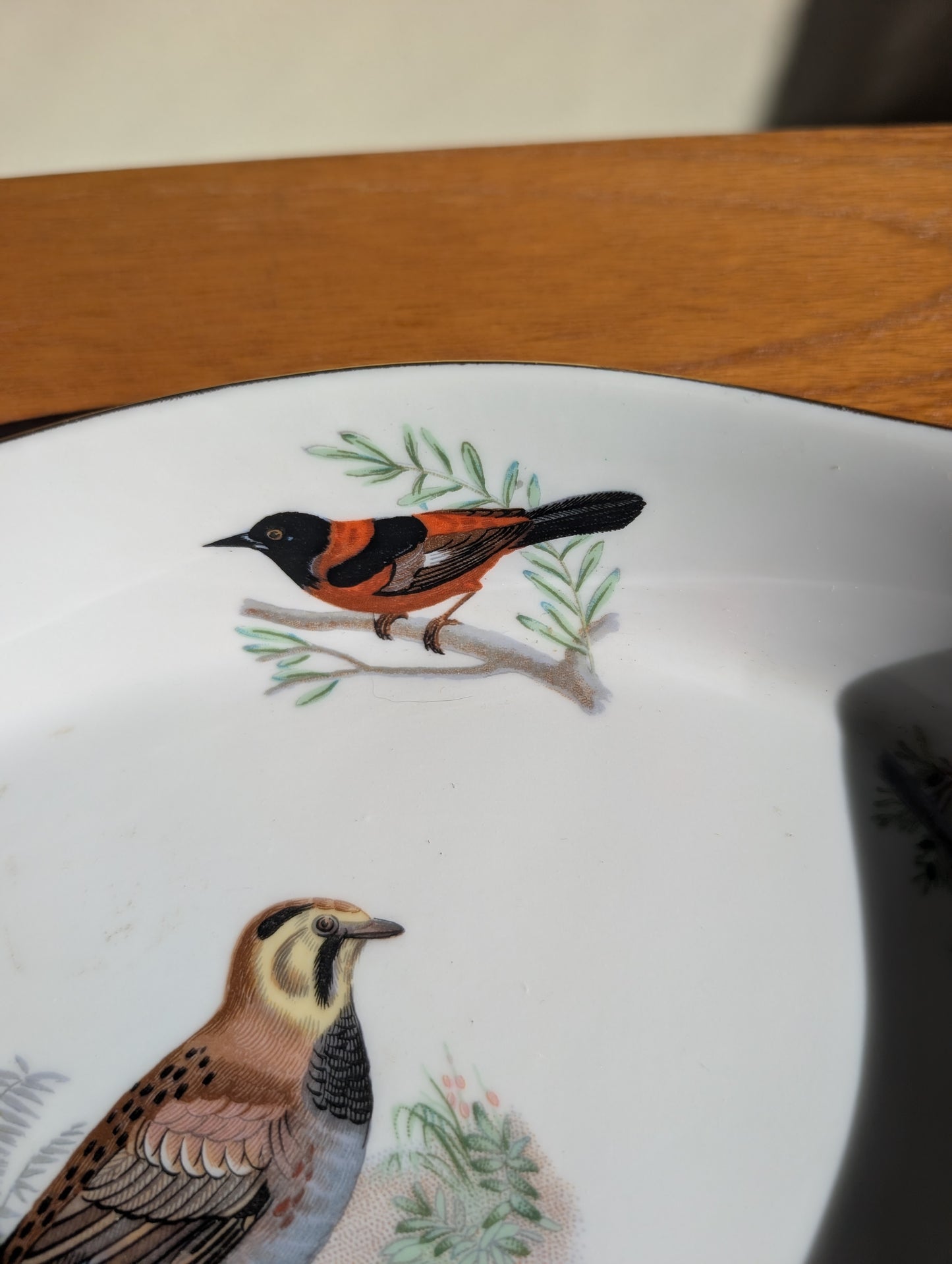 Vintage Louis Lourioux Le Faune Birds Soufflé Casserole Dish Fire Proof Porcelain