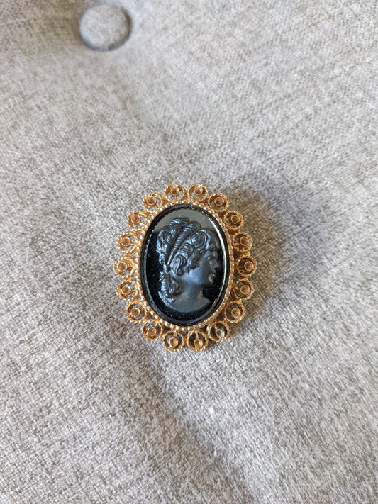 Black Pin Gothic Pin Cameo Pin