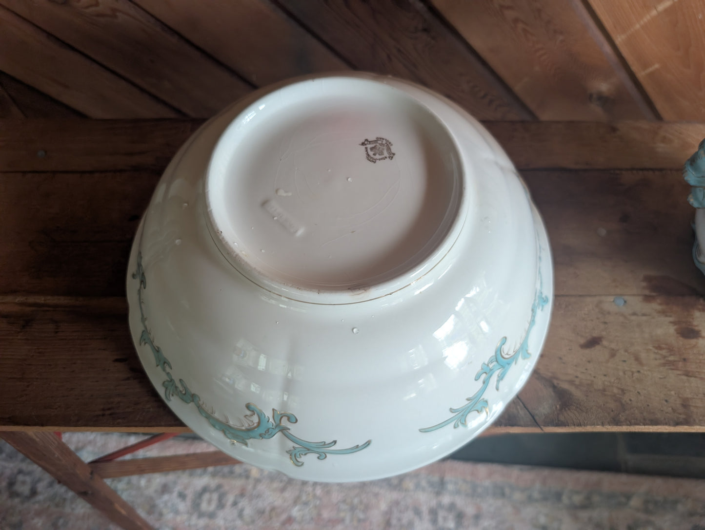 Semi Porcelain Toilet Set Washstand Pitchers Chamber Pot Shaving Mug Brush 1900s