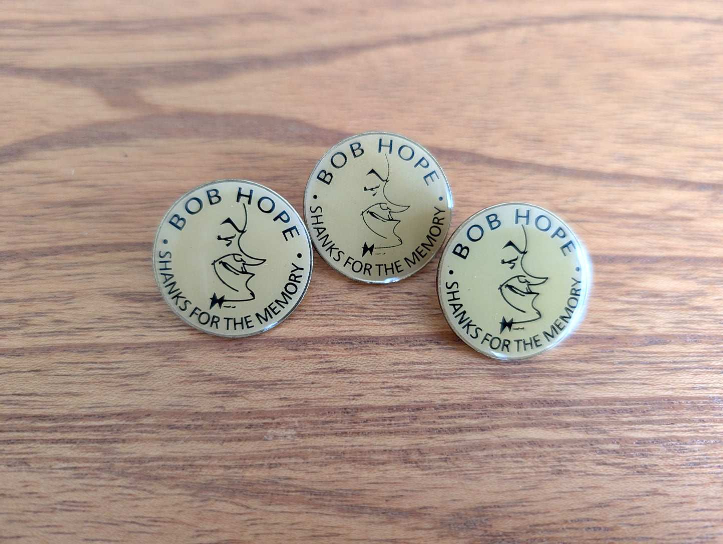 Three Bob Hope Shanks for the Memory Pins