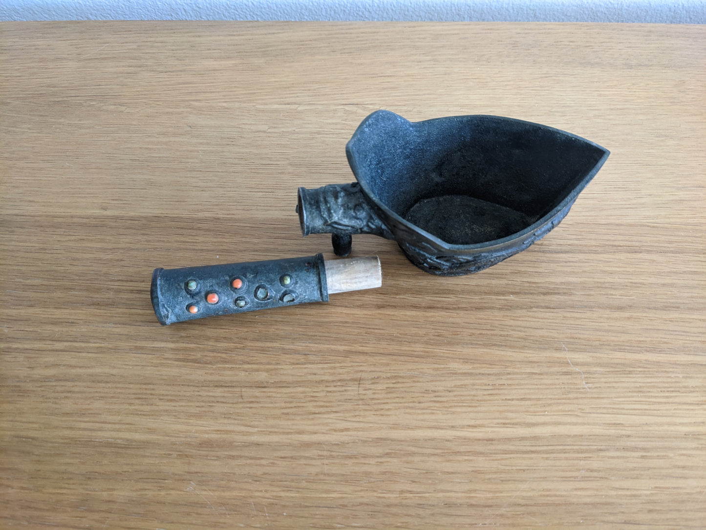 Brass Rice Scoop with Dragon Design