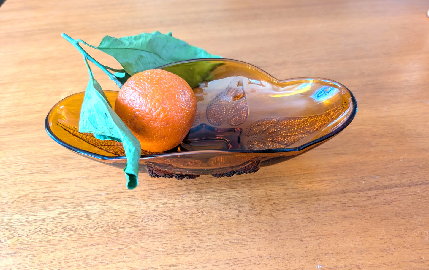 Amber Anchor Hocking Oval Glass Serving Bowl