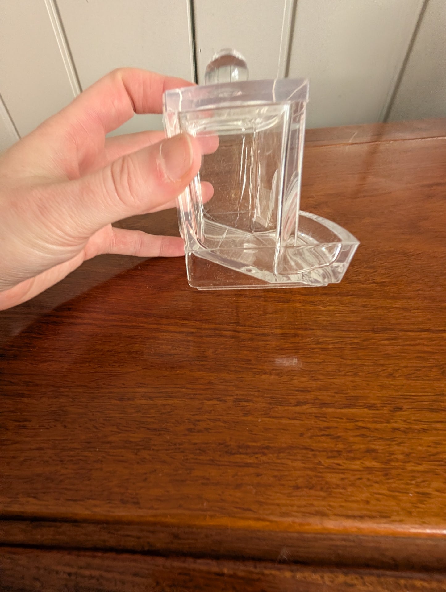 Acrylic Cotton Swab Dispenser with Lid