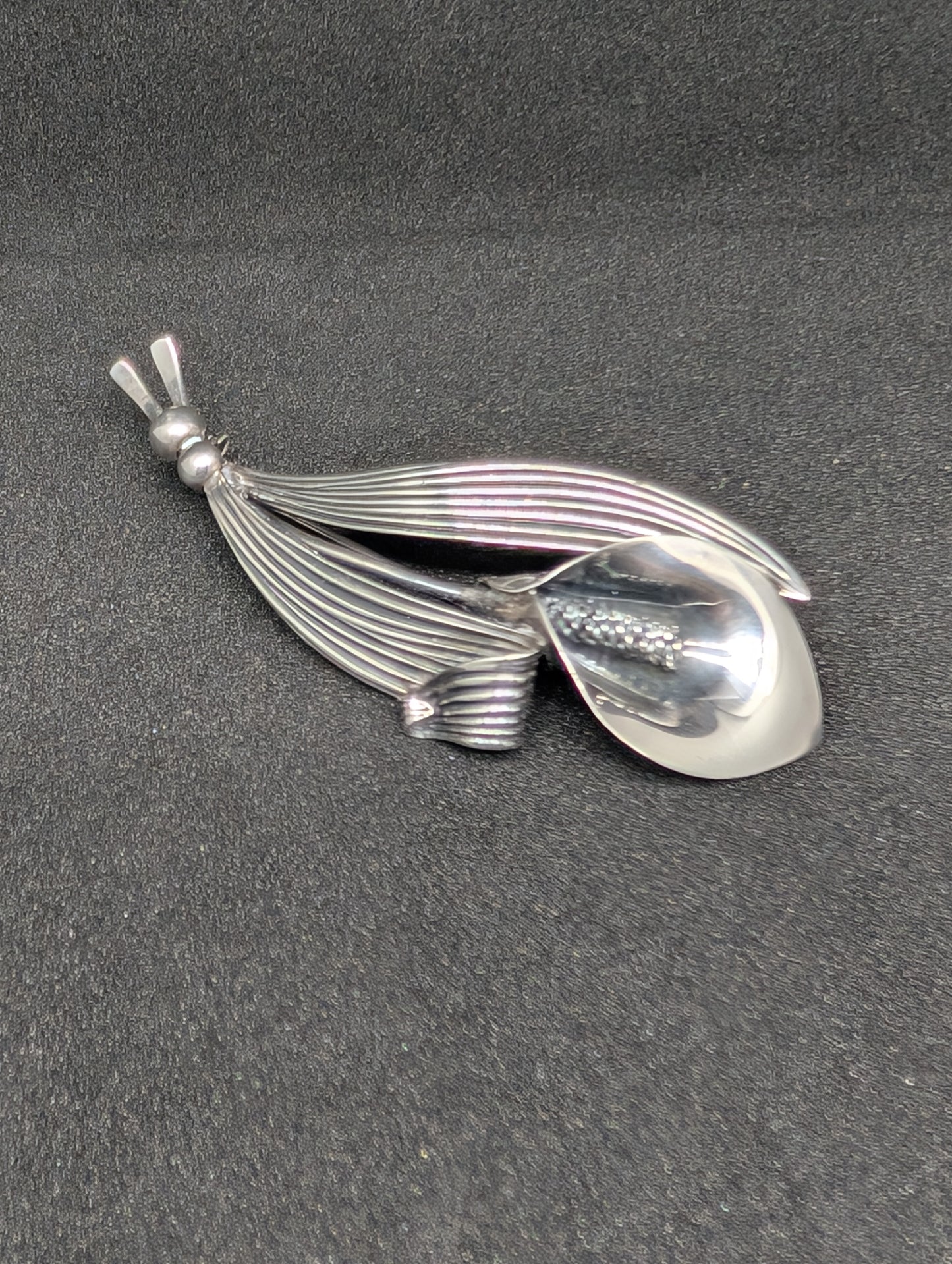 Sterling Calla Lily Pin Brooch