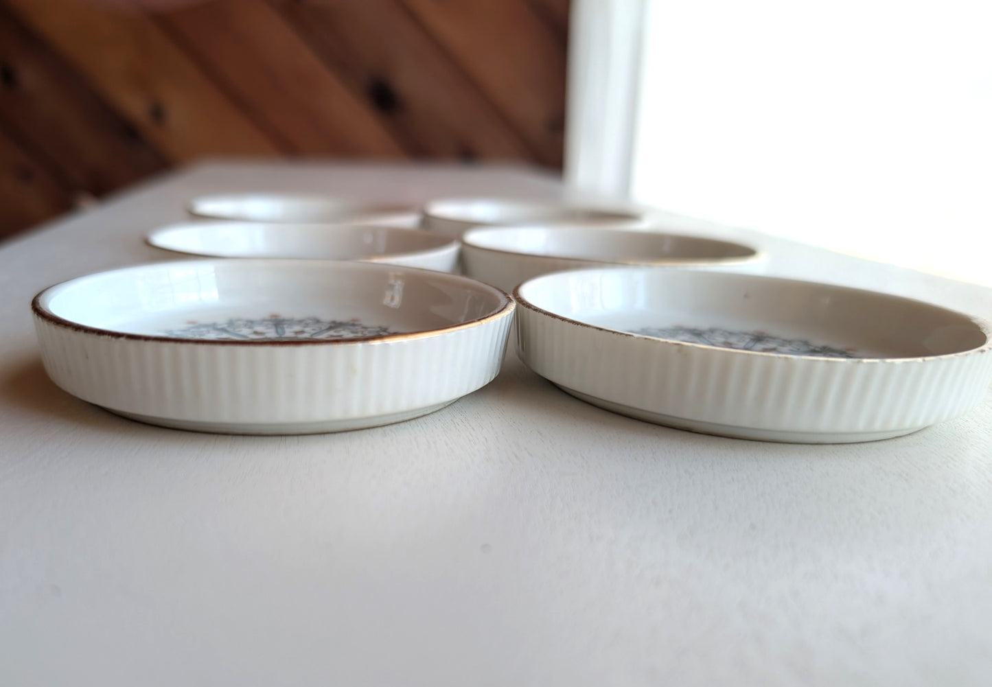 Set of Six Vintage Ceramic Coasters