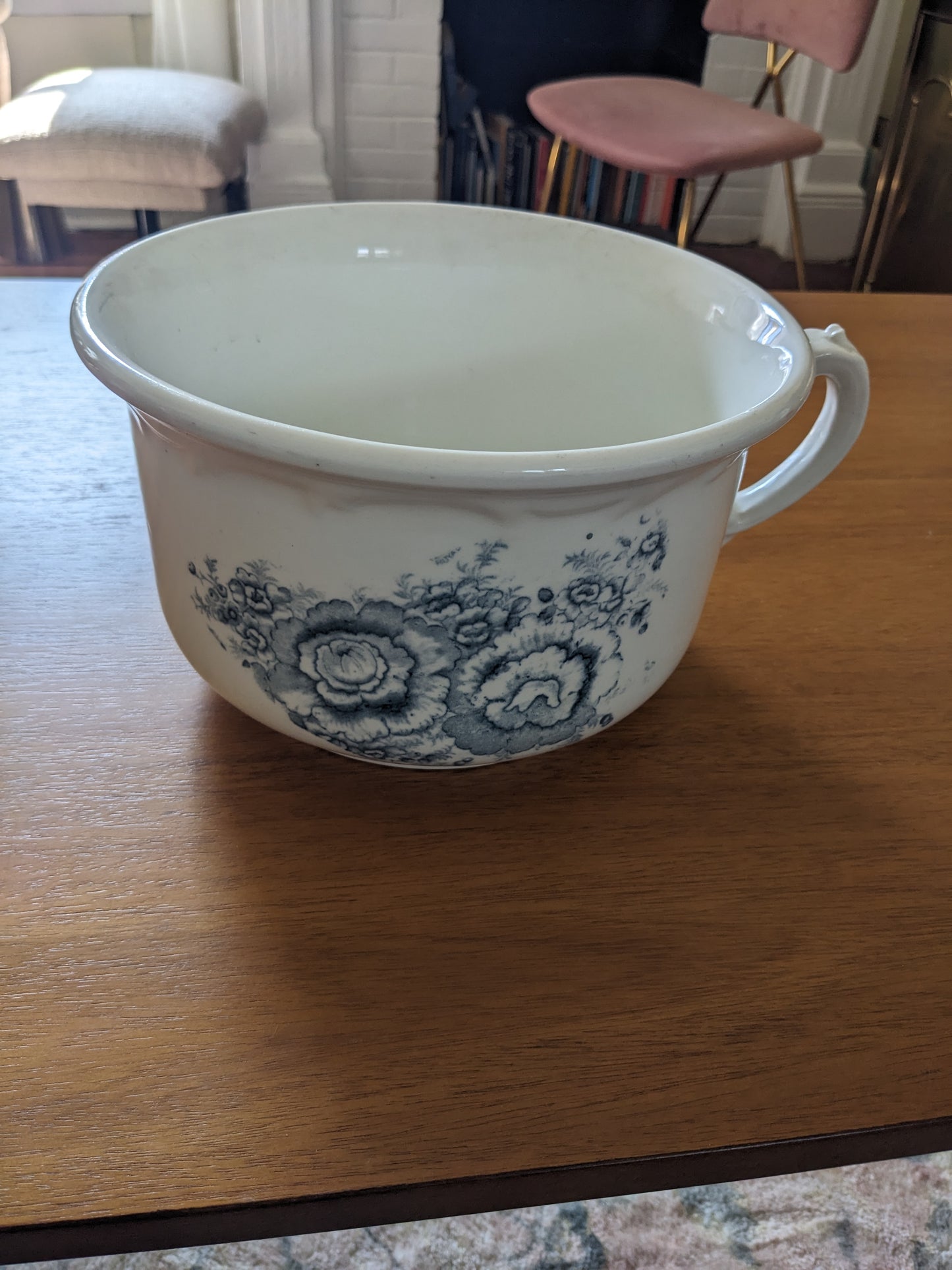 Chamber Pot Blue and White Transferware