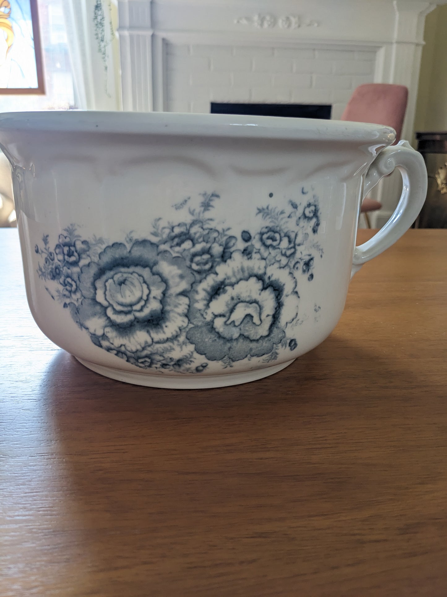 Chamber Pot Blue and White Transferware