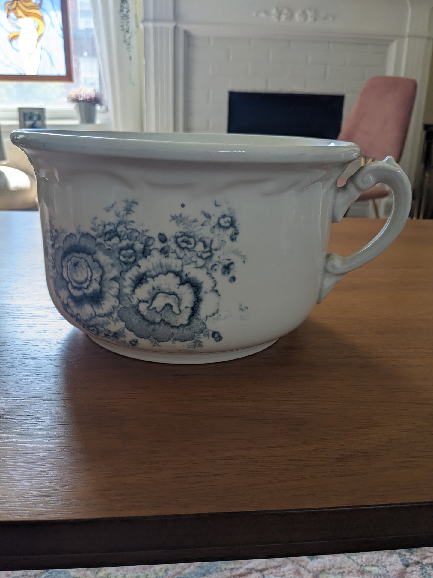 Chamber Pot Blue and White Transferware