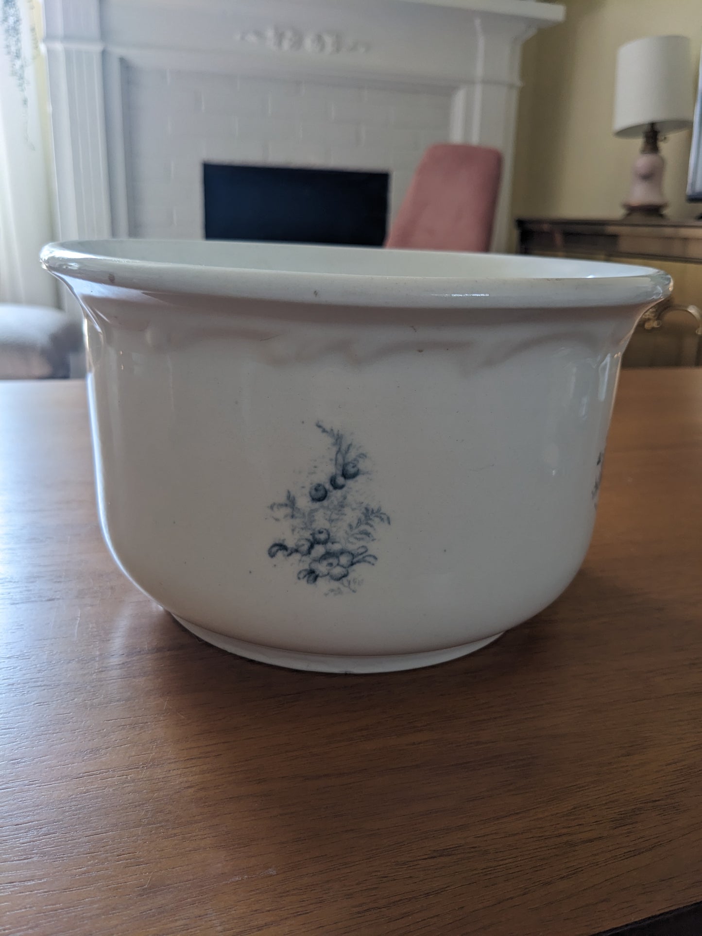 Chamber Pot Blue and White Transferware