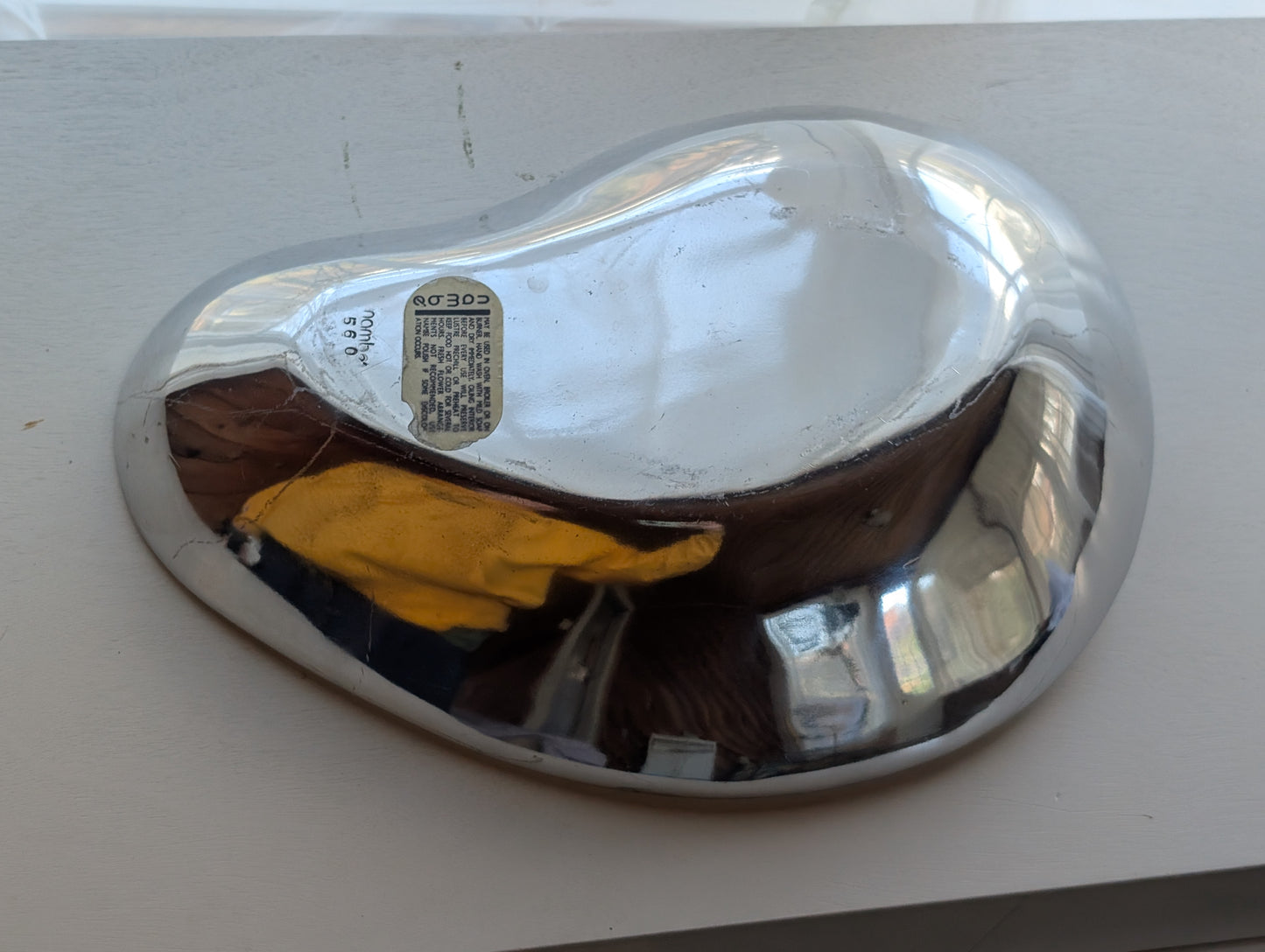 Vintage Nambé 560 Chip and Dip Serving Bowl Heavy Duty 8.5lbs Metal Alloy