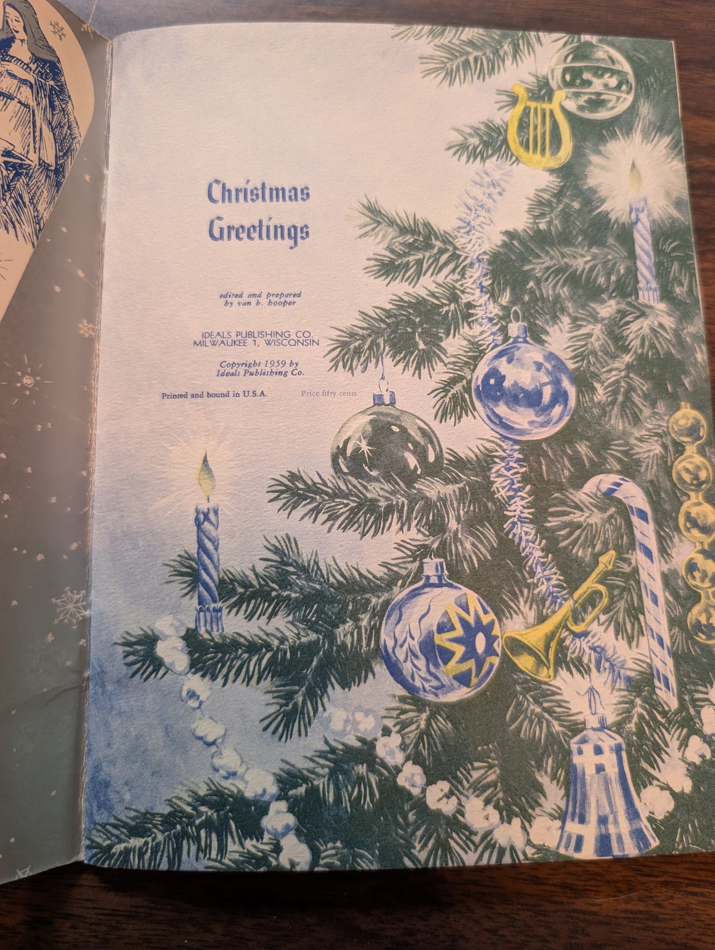 1959 Christmas Greetings Poetry Book By Ideals Productions