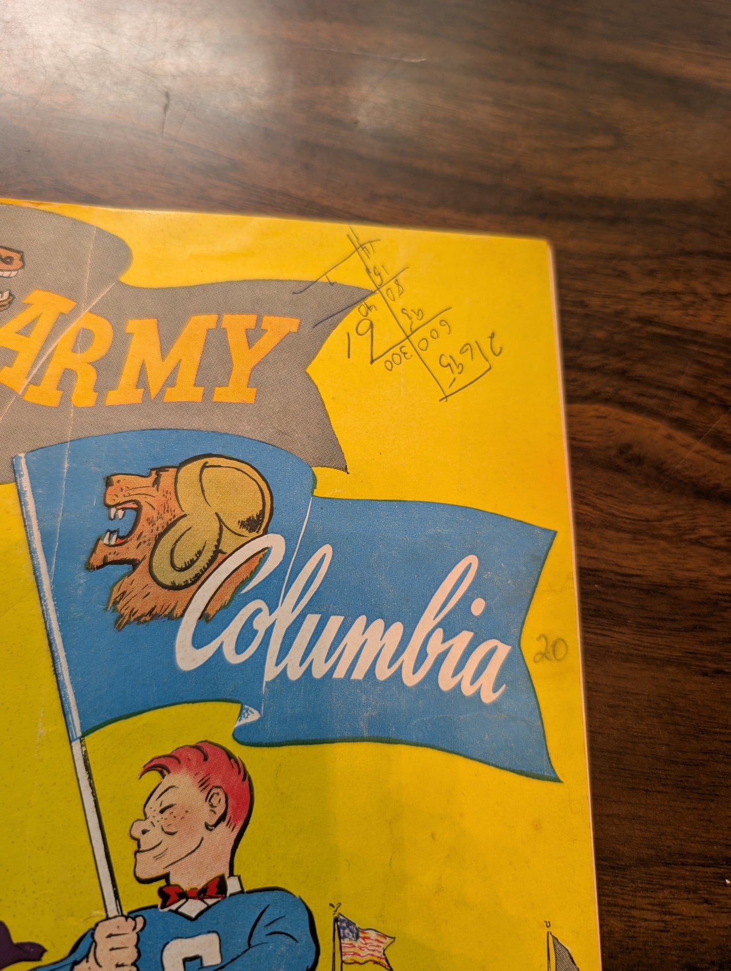 1947 Columbia Lions vs Army Cadets Football Game Program