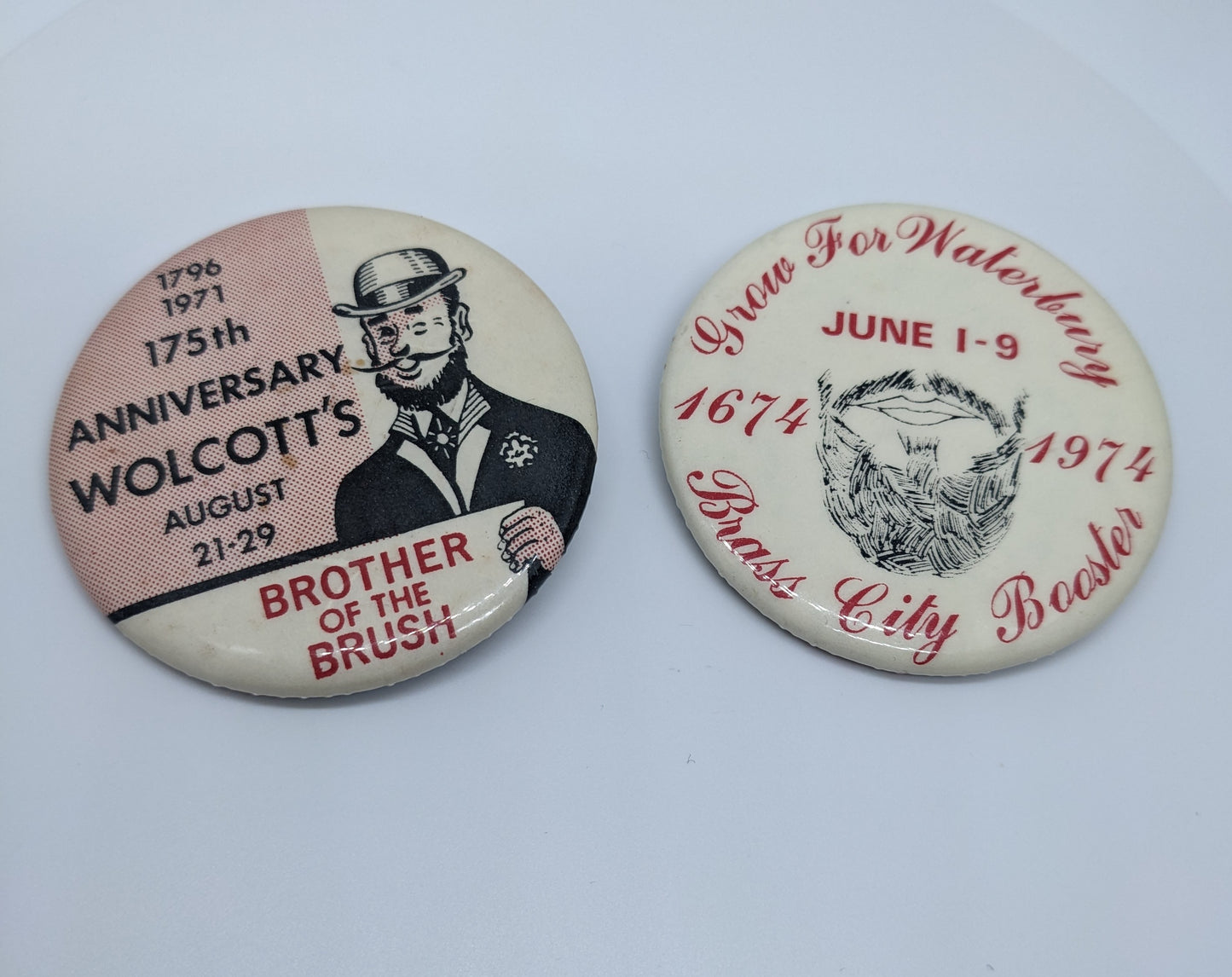 70's Connecticut Buttons