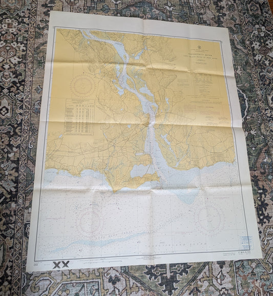 Large Map of the Connecticut River and Long Island Sound