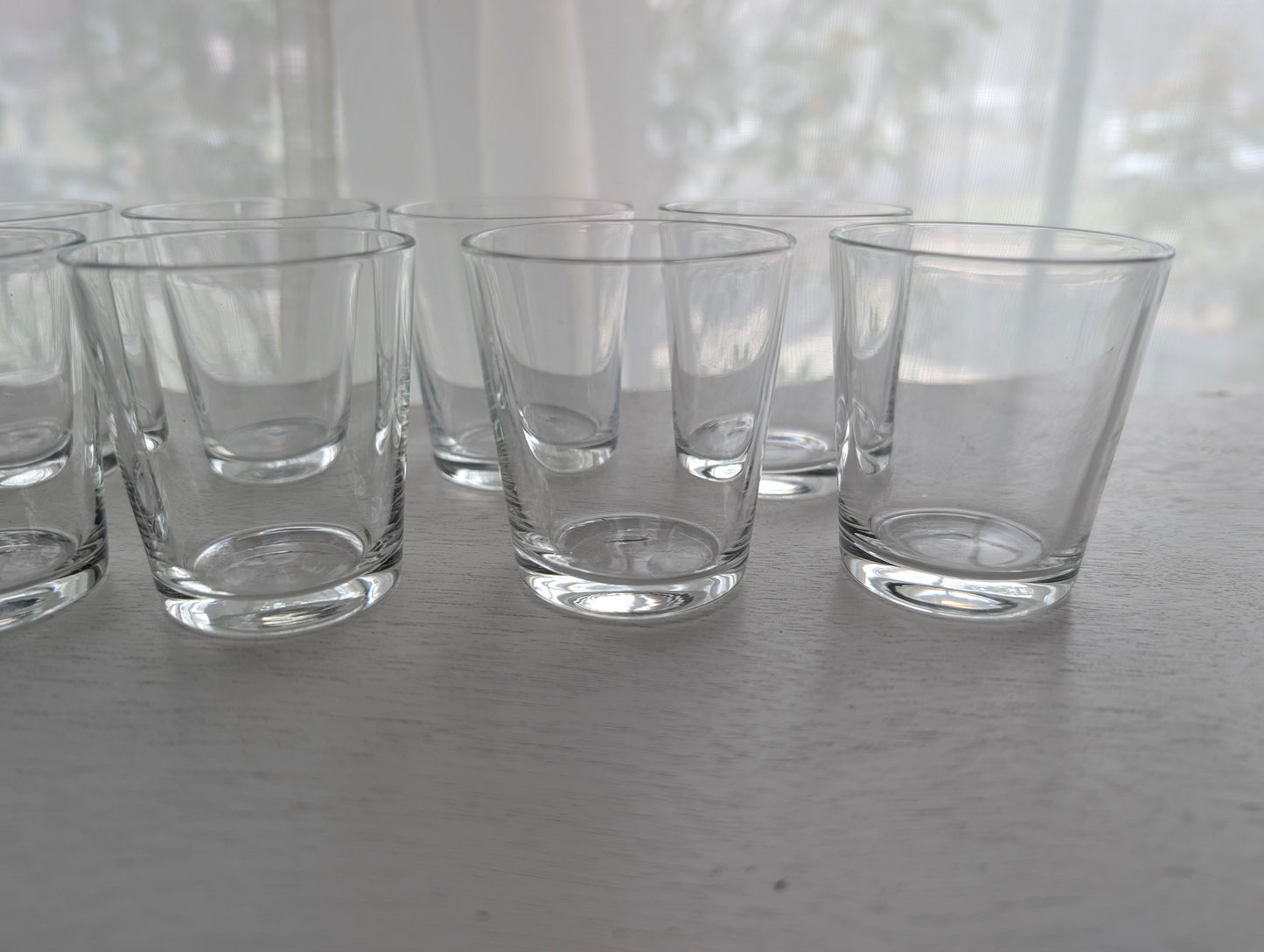 17 MidCentury Clear Glass Cordial Glasses