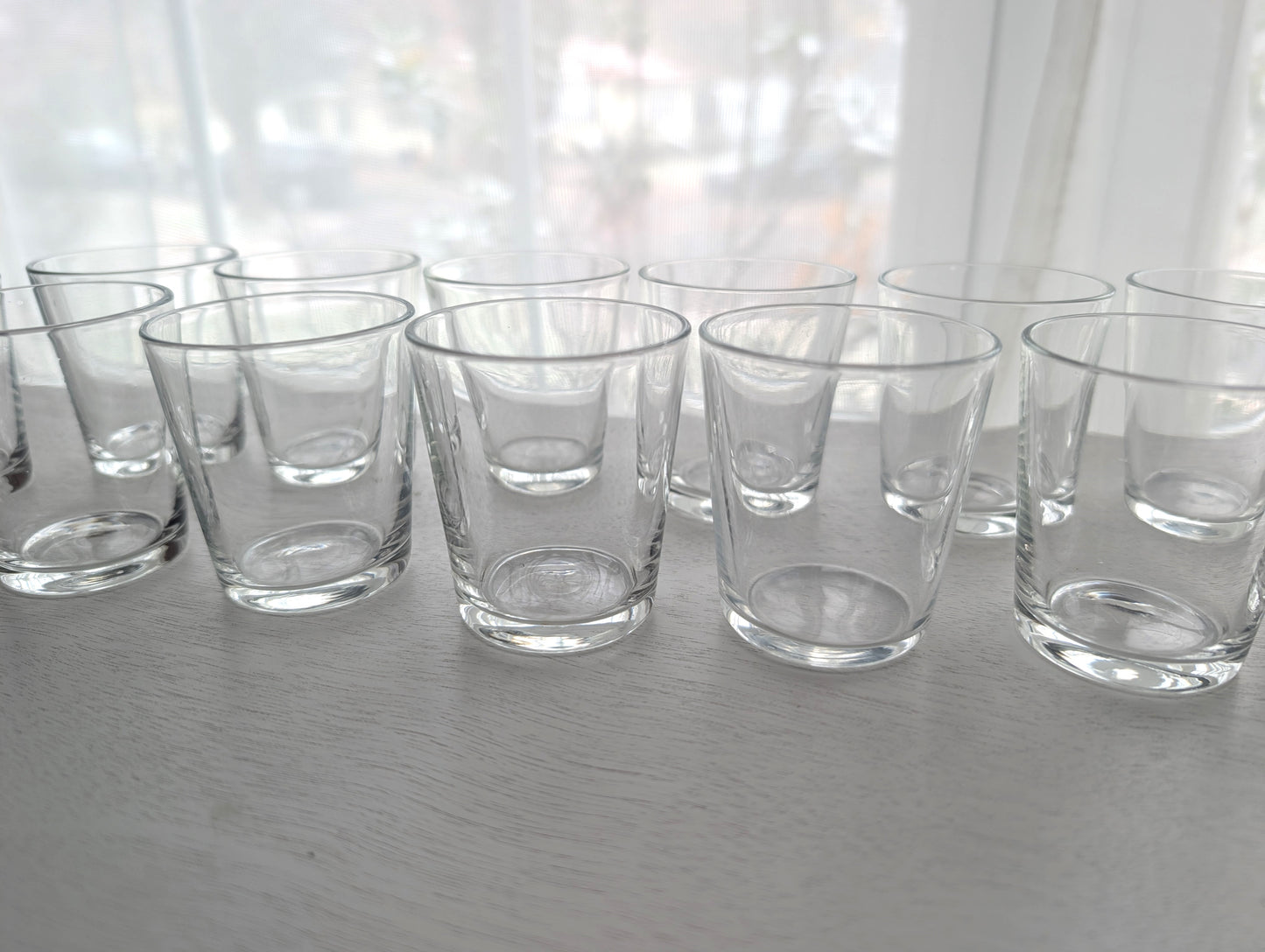 17 MidCentury Clear Glass Cordial Glasses
