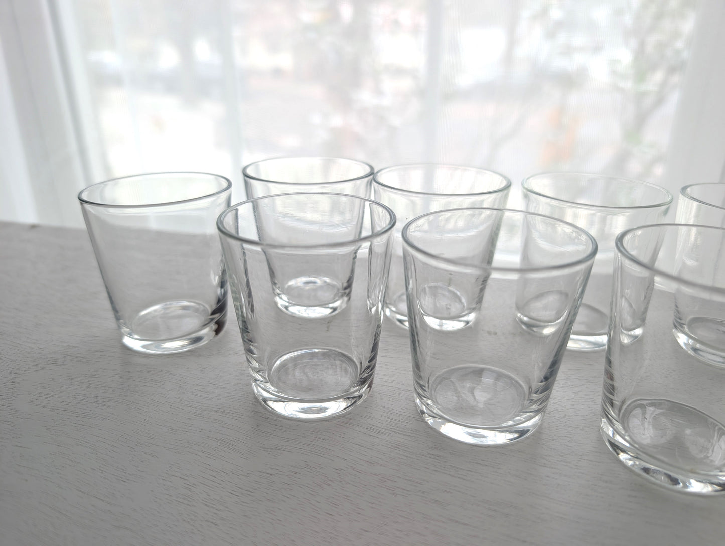 17 MidCentury Clear Glass Cordial Glasses