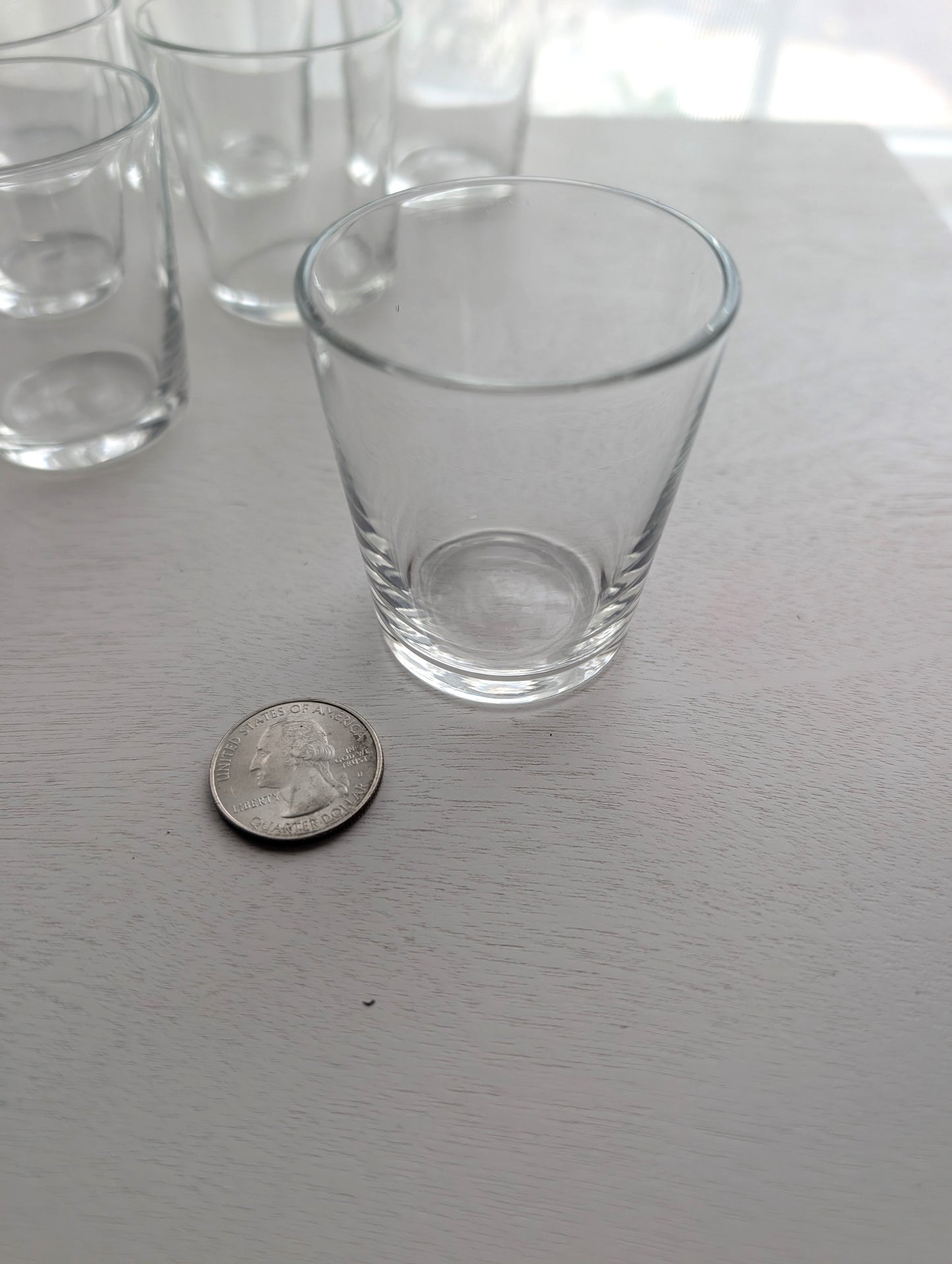 17 MidCentury Clear Glass Cordial Glasses