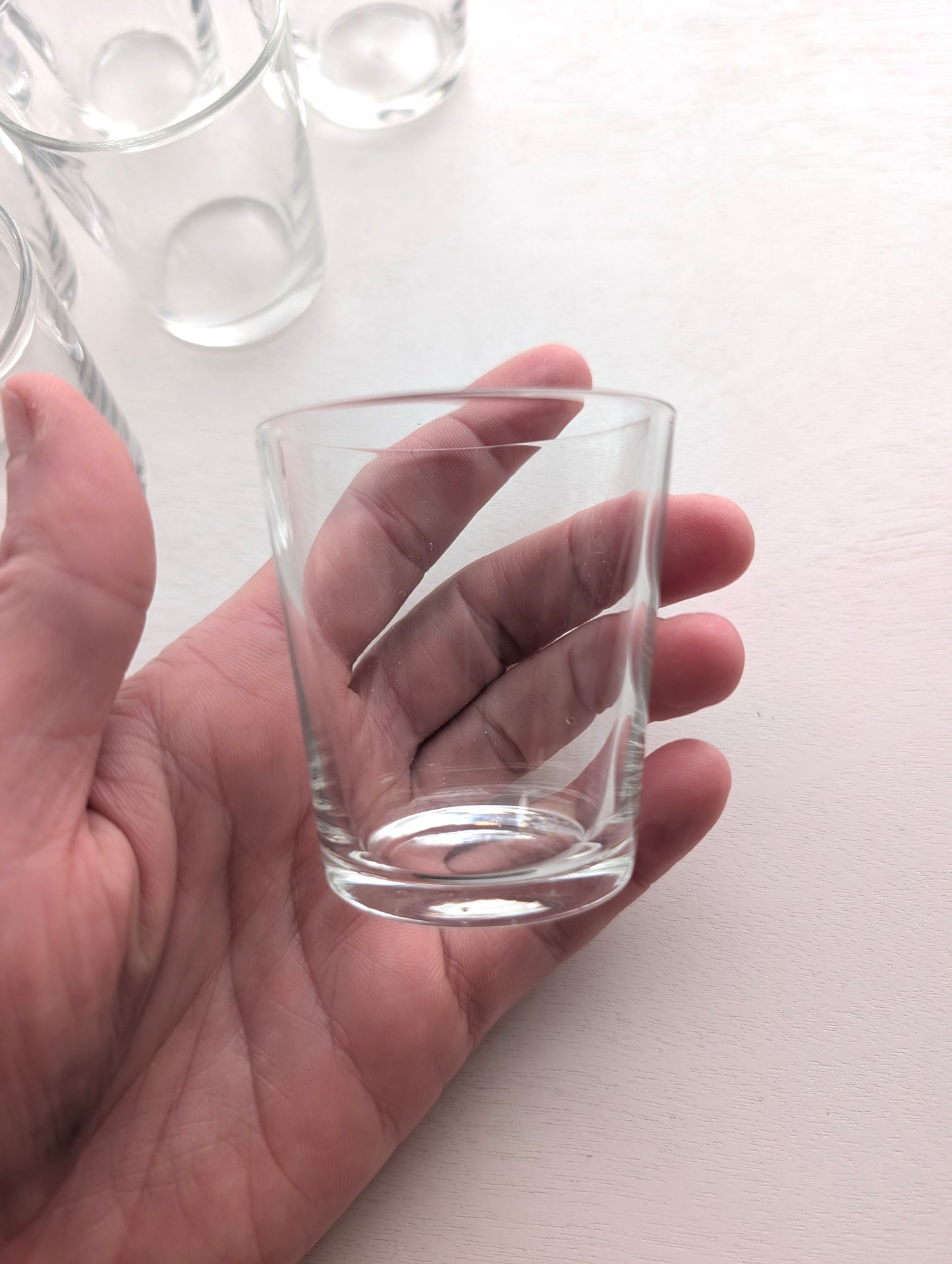 17 MidCentury Clear Glass Cordial Glasses