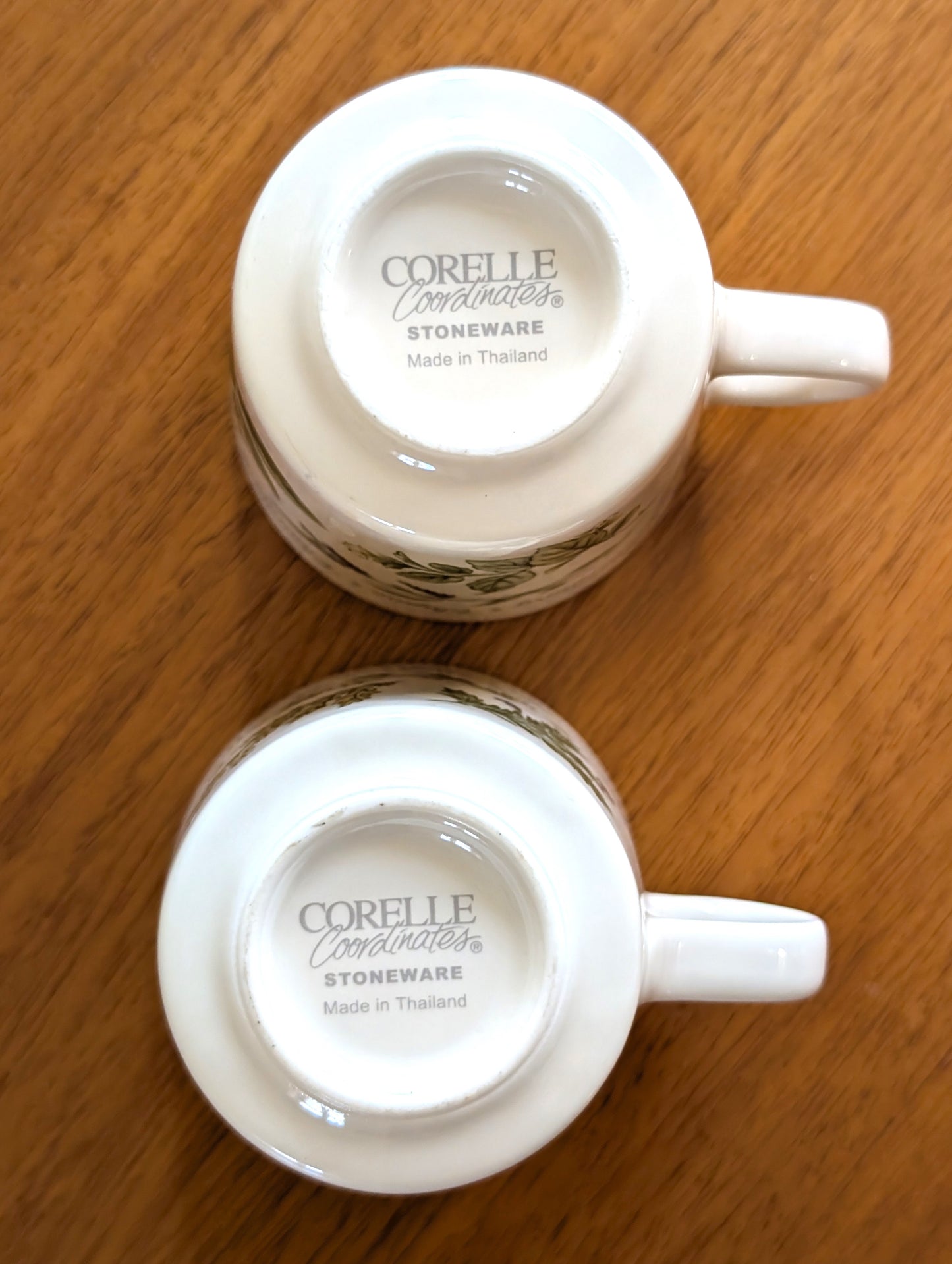 Two Herb Corelle Stoneware Tea Cups