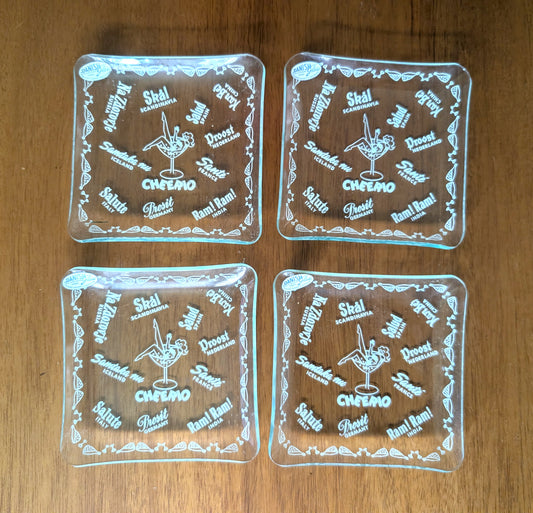 Set of 4 SVEND JENSEN Danish Glass Dishes