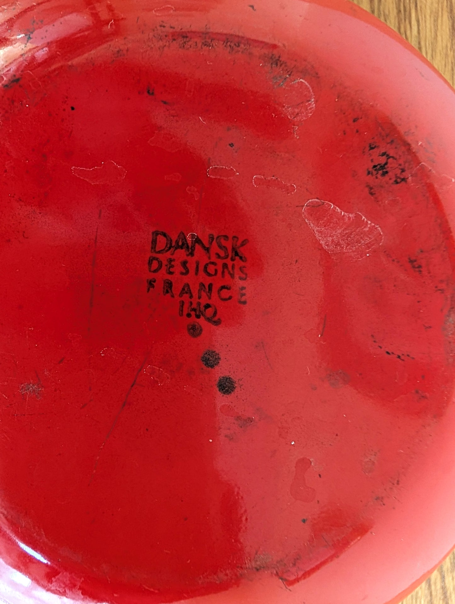 Dansk Kobenstyle Tomato Red 1 Quart Lidded Enamel Pot