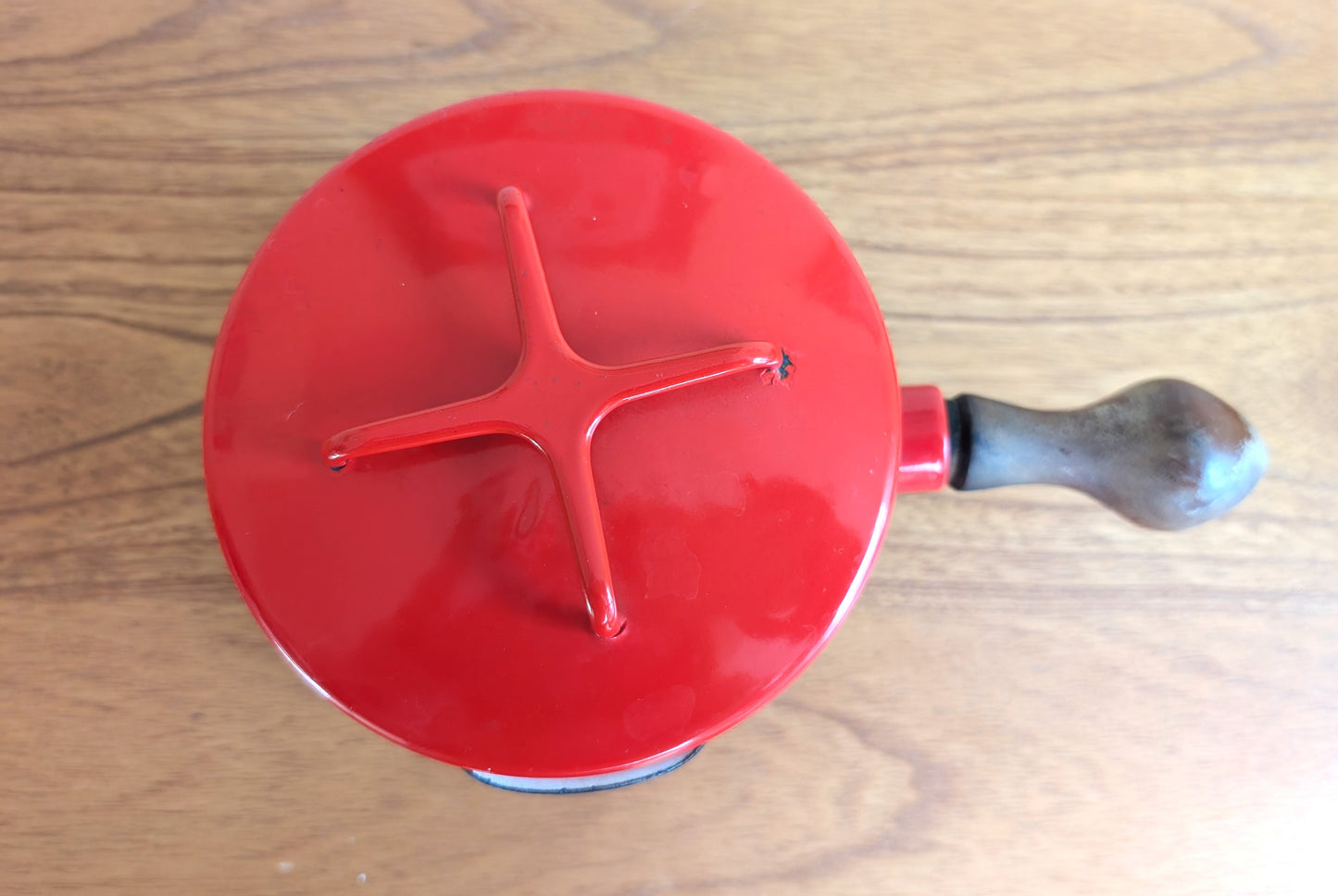 Dansk Kobenstyle Tomato Red 1 Quart Lidded Enamel Pot