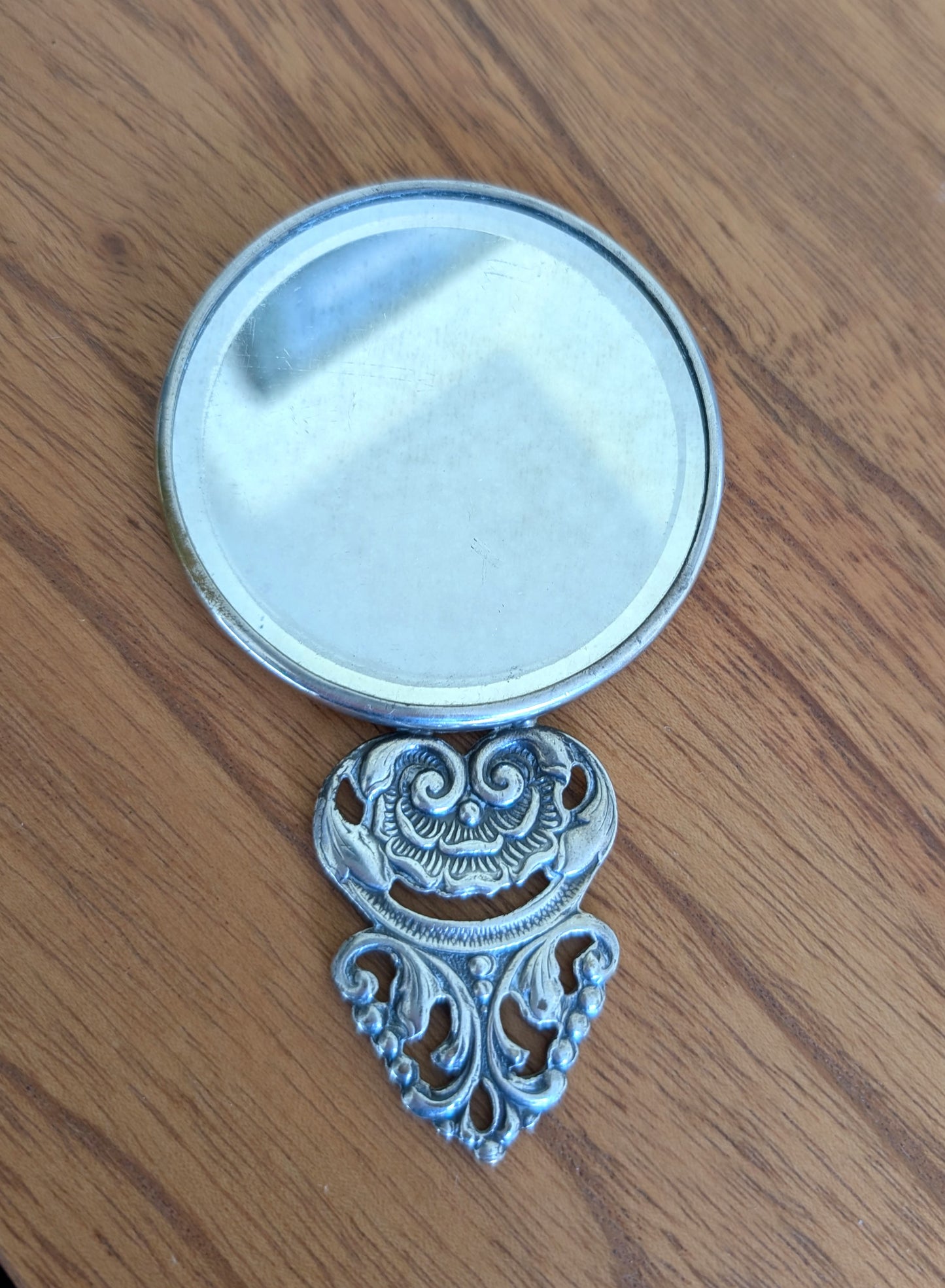 Silver-Plated Letter Holder and Hand Mirror