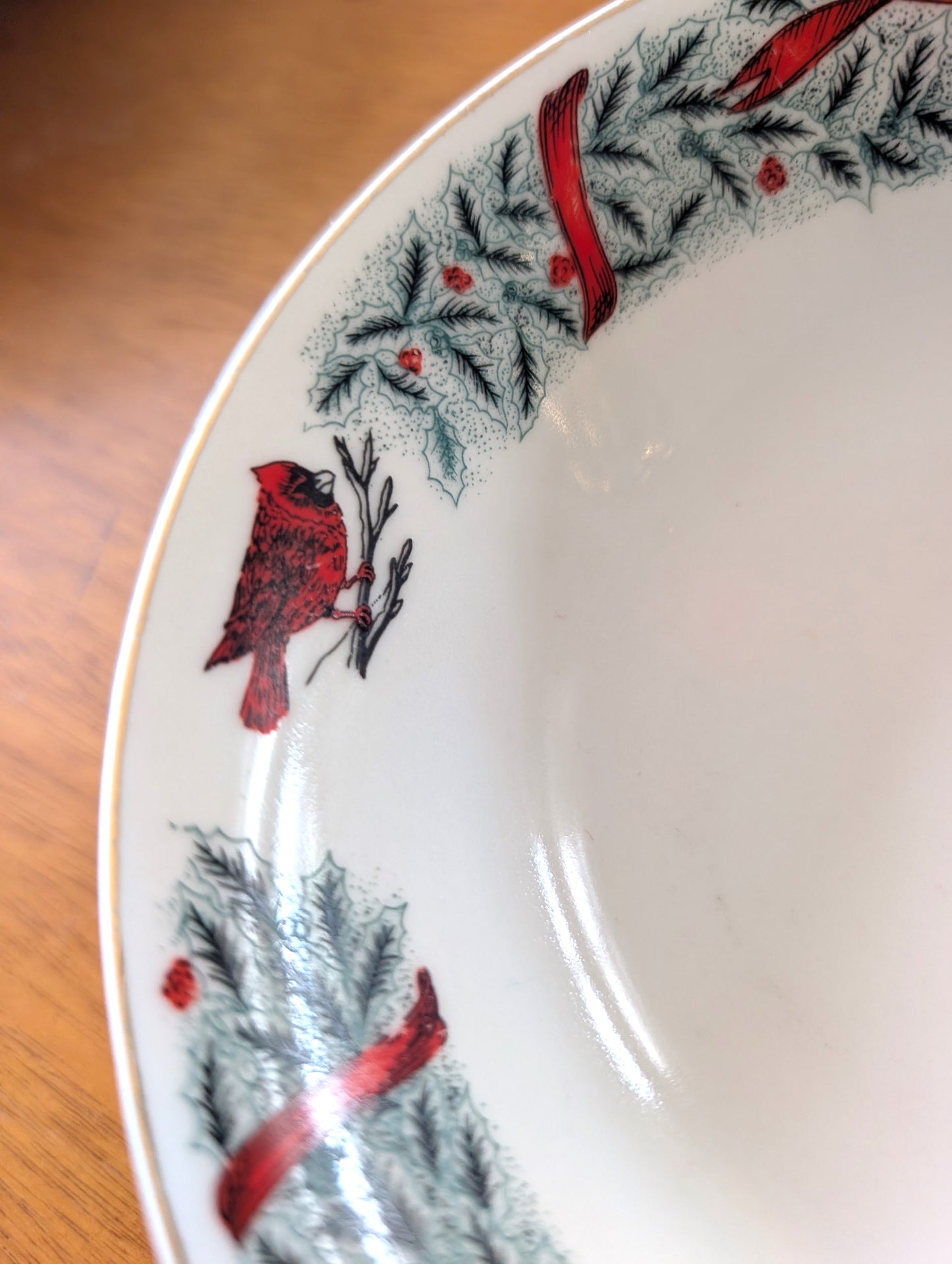 Set of 6 Diadem Fine China Cardinal Christmas Bowls