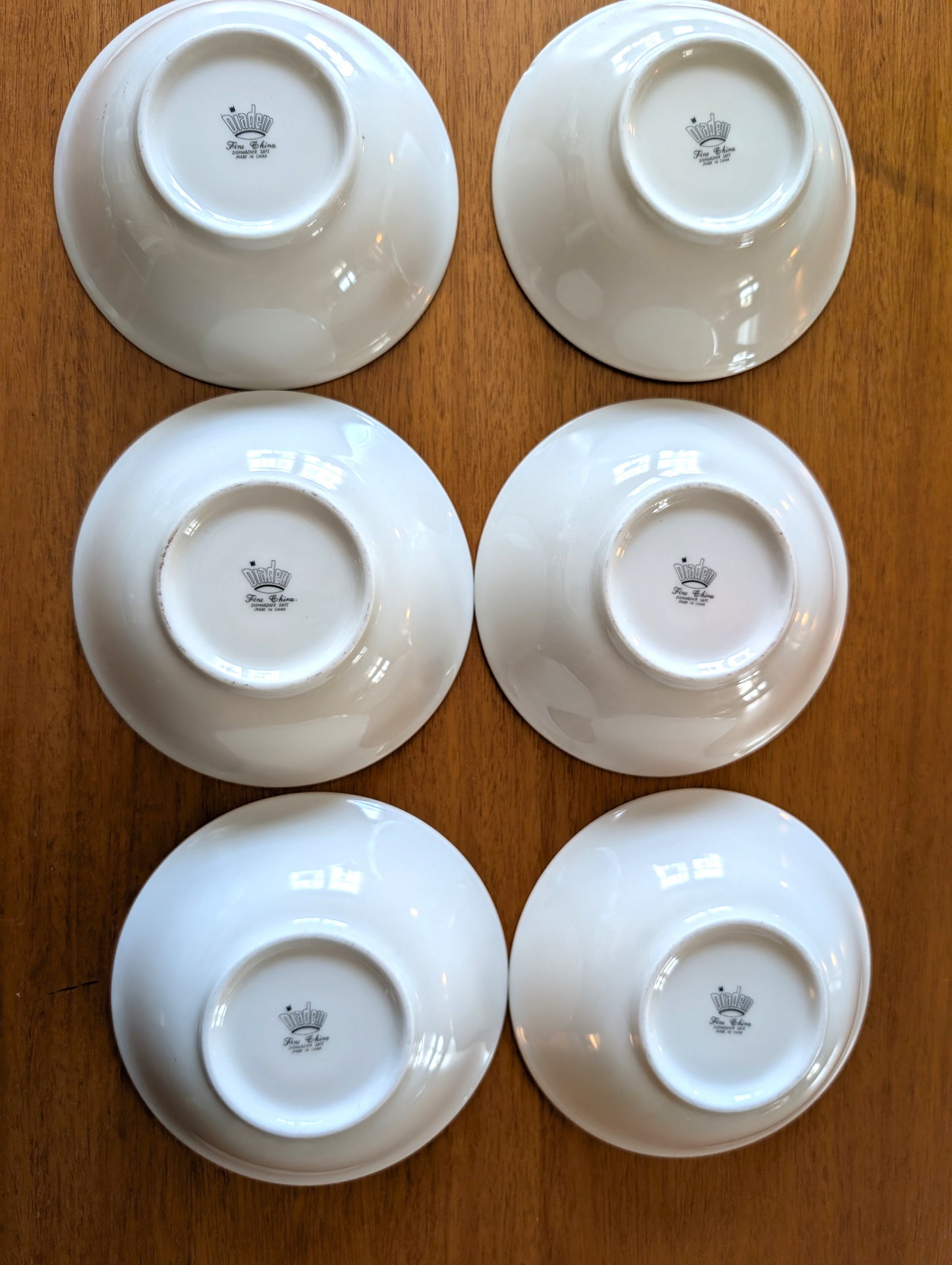 Set of 6 Diadem Fine China Cardinal Christmas Bowls