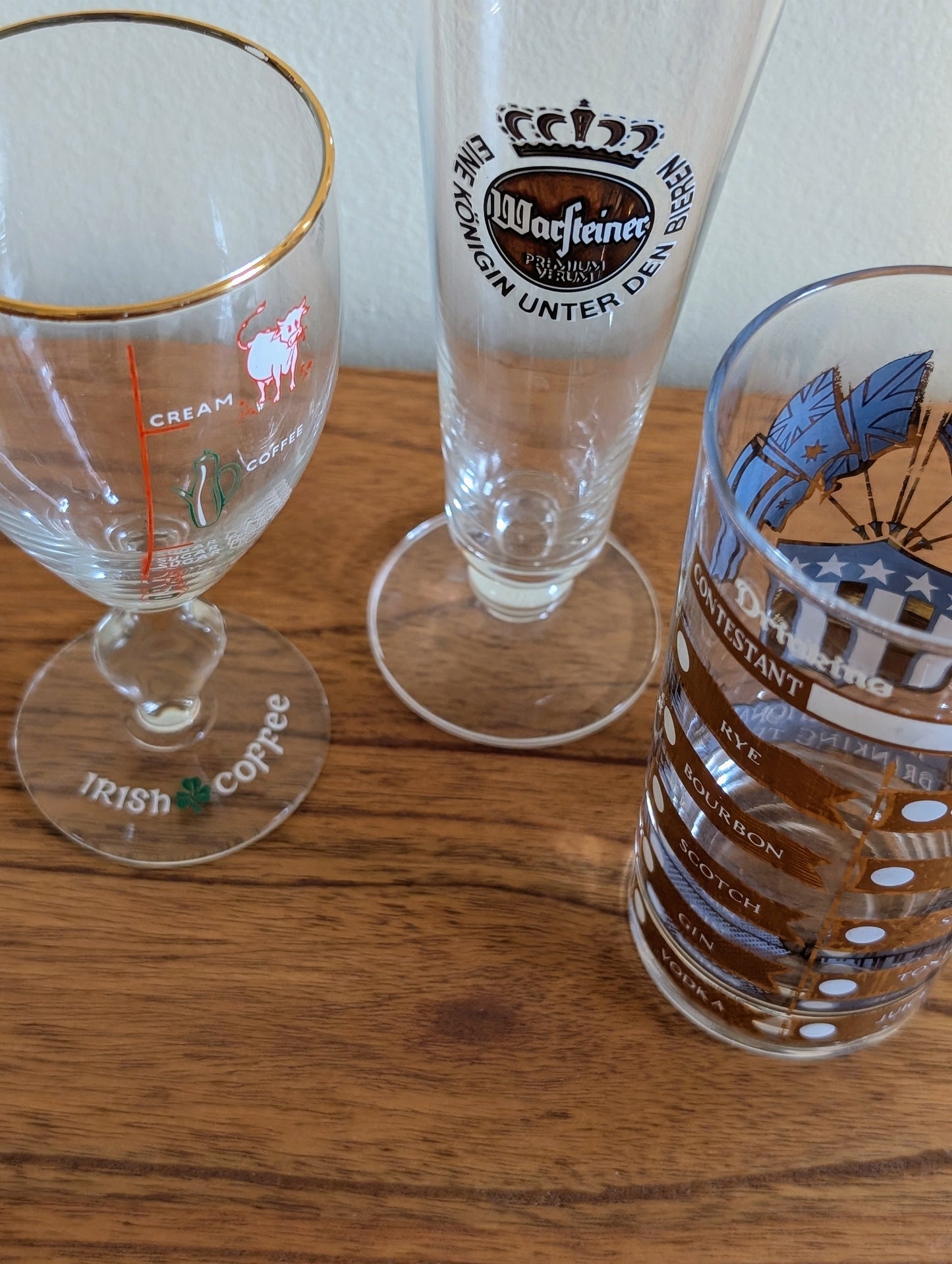 Drinking Team and Irish Coffee Recipe Glasses