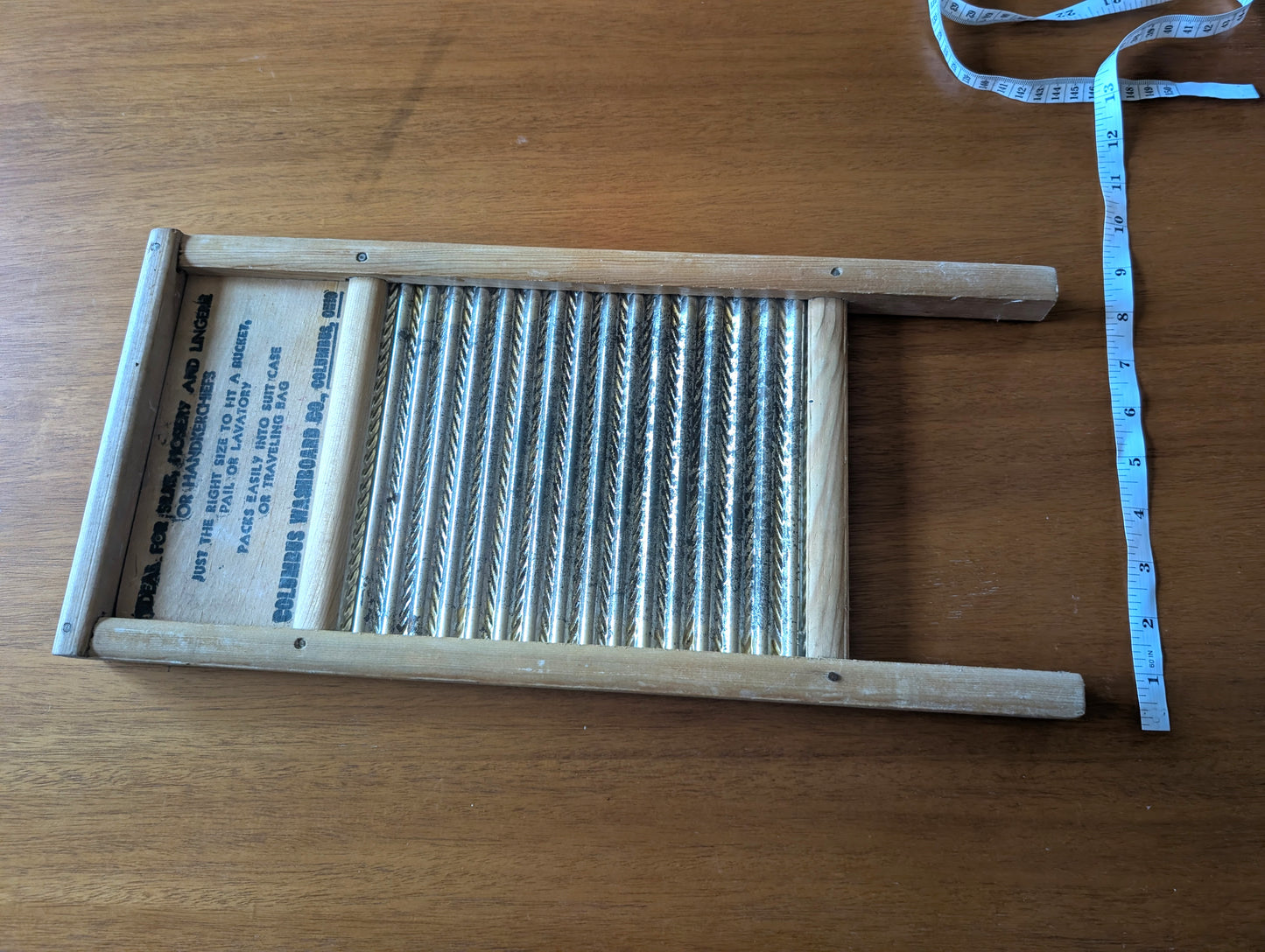 Vintage Columbus, OH Washboard Co. Dubl Handi Washboard