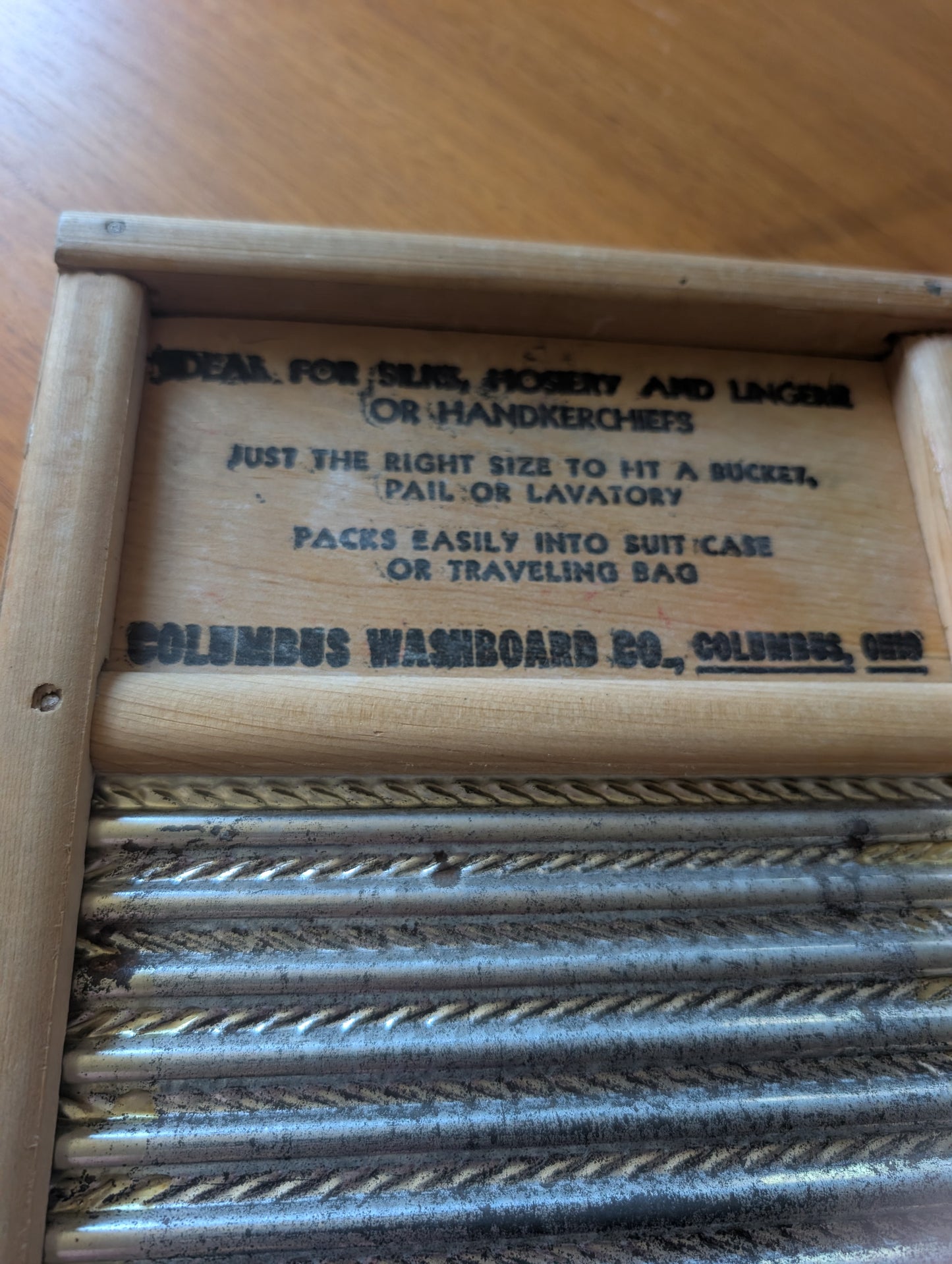 Vintage Columbus, OH Washboard Co. Dubl Handi Washboard