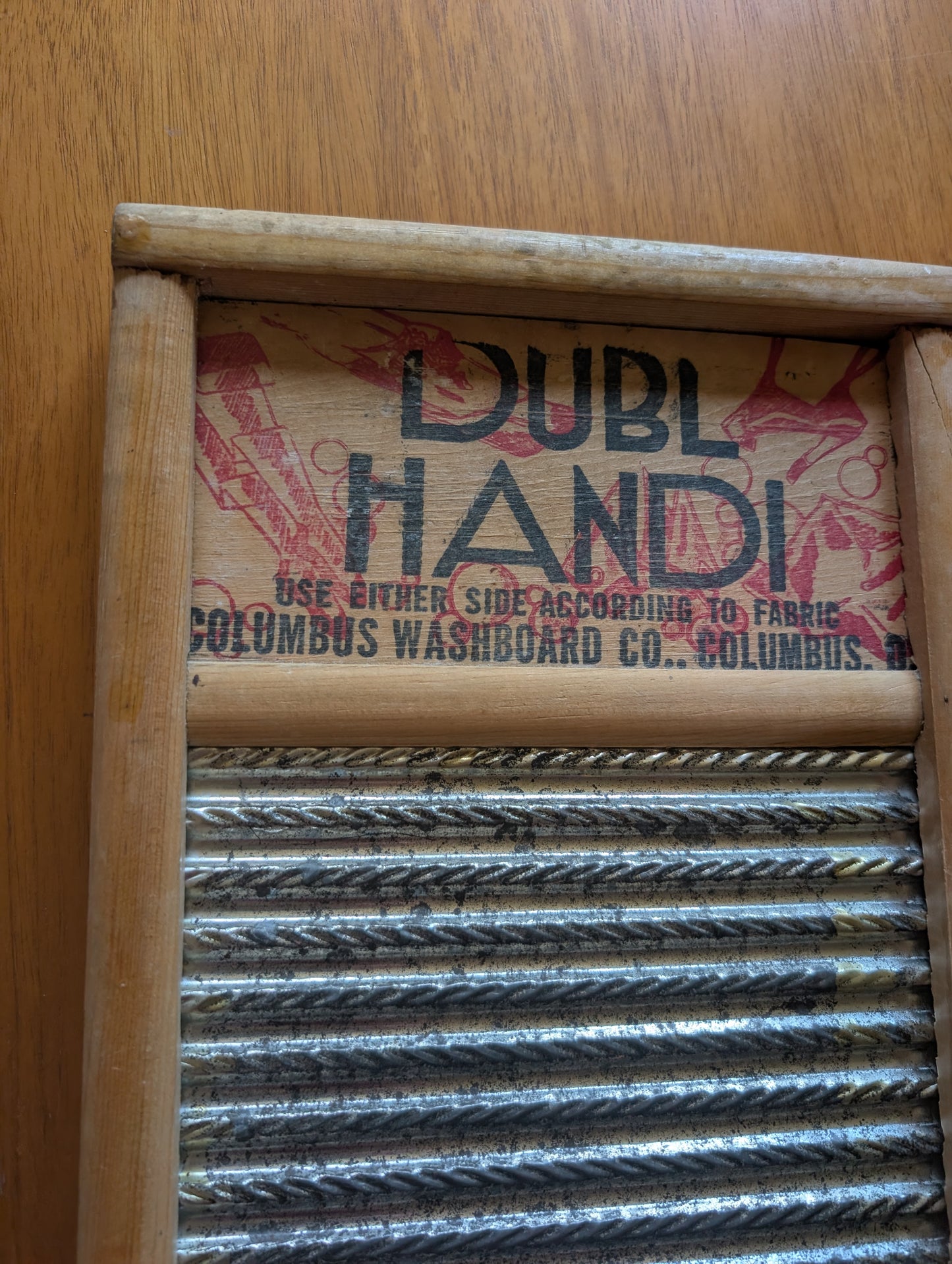 Vintage Columbus, OH Washboard Co. Dubl Handi Washboard