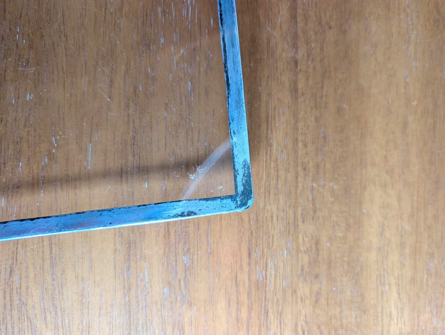 \Square Silver Overlay on Glass Monogrammed Tray ELS Initials