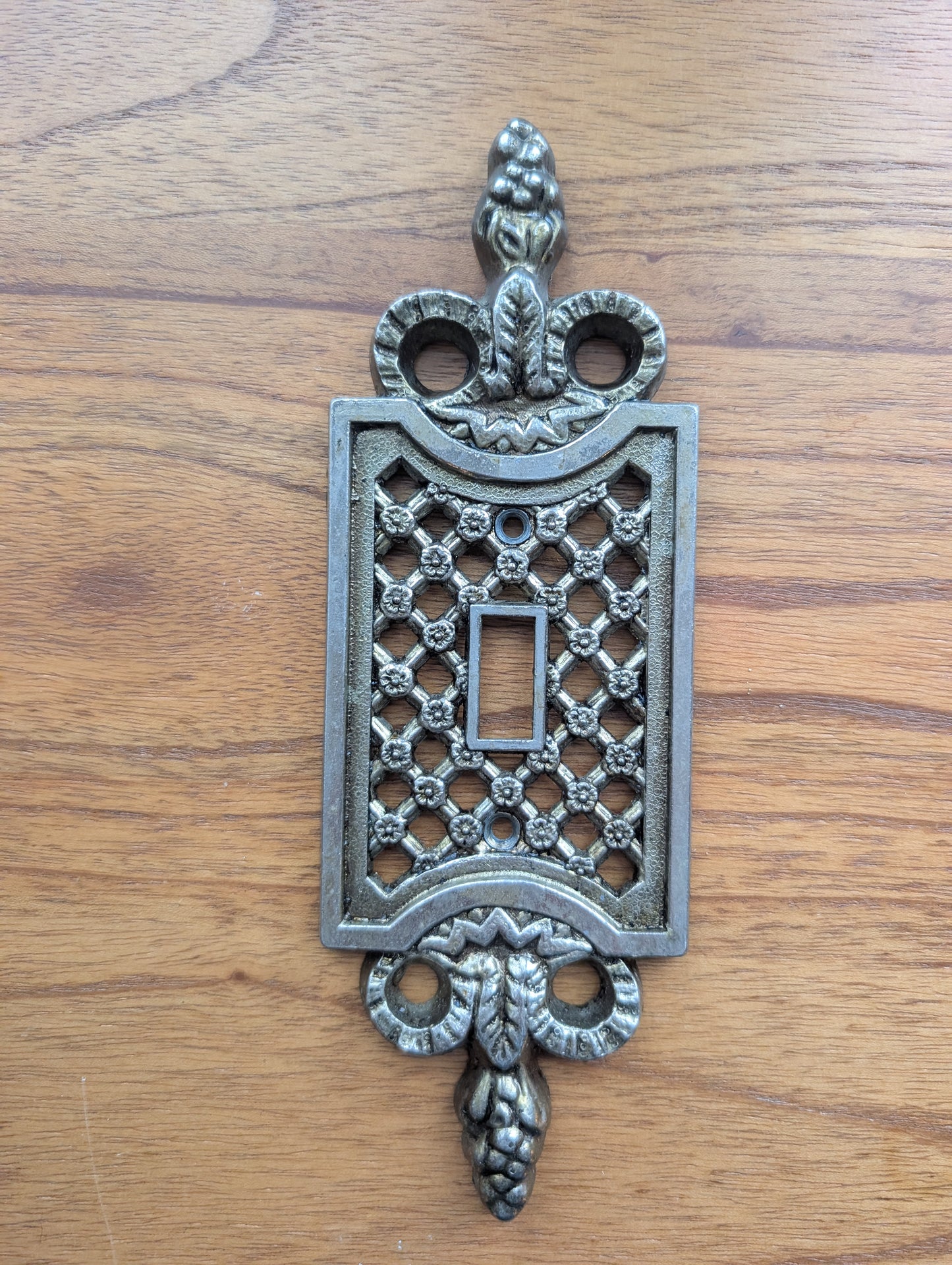 Vintage Edmar Bronze Single Light Switch Plate